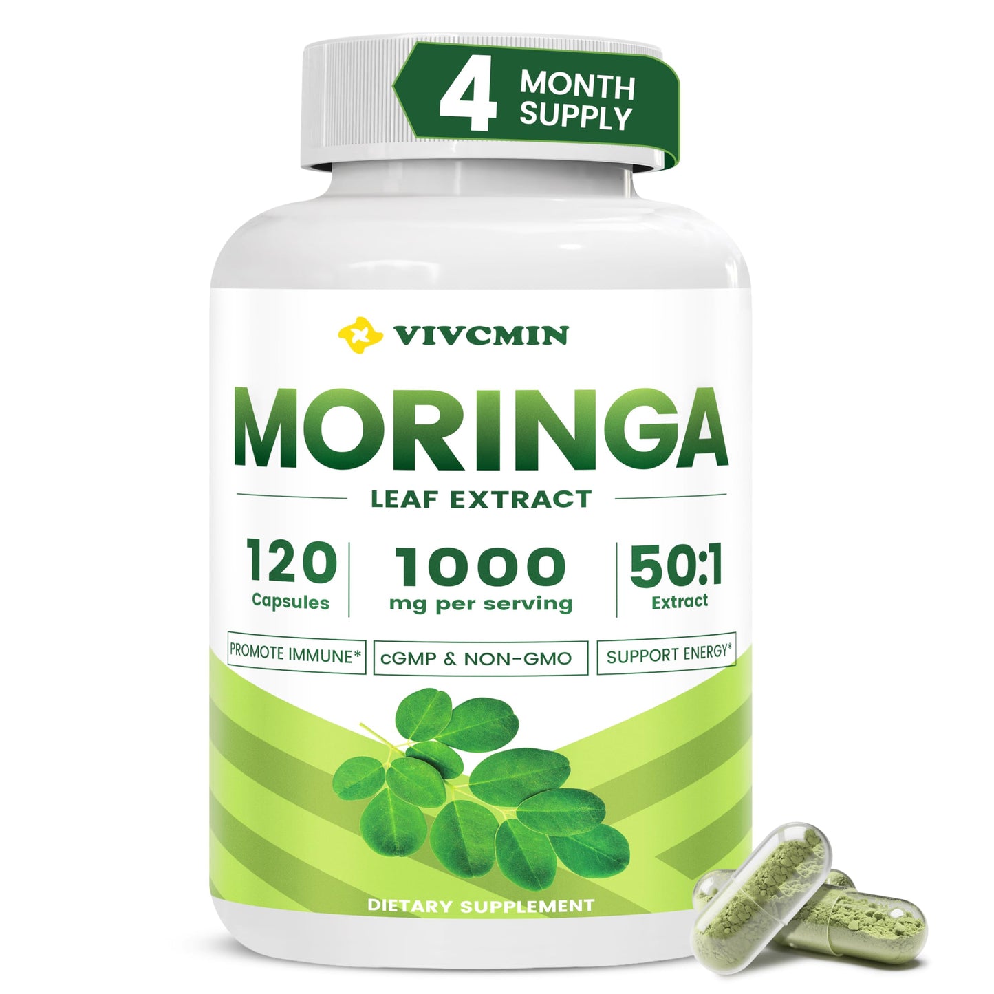 vivcmin Moringa Capsules 120 Count
