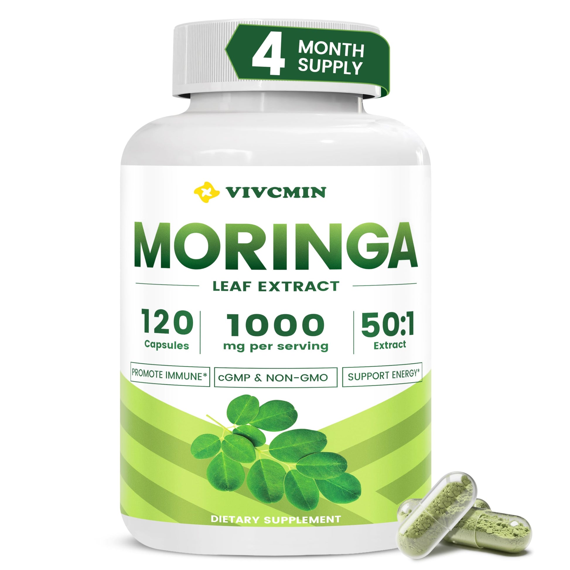 vivcmin Moringa Capsules 120 Count