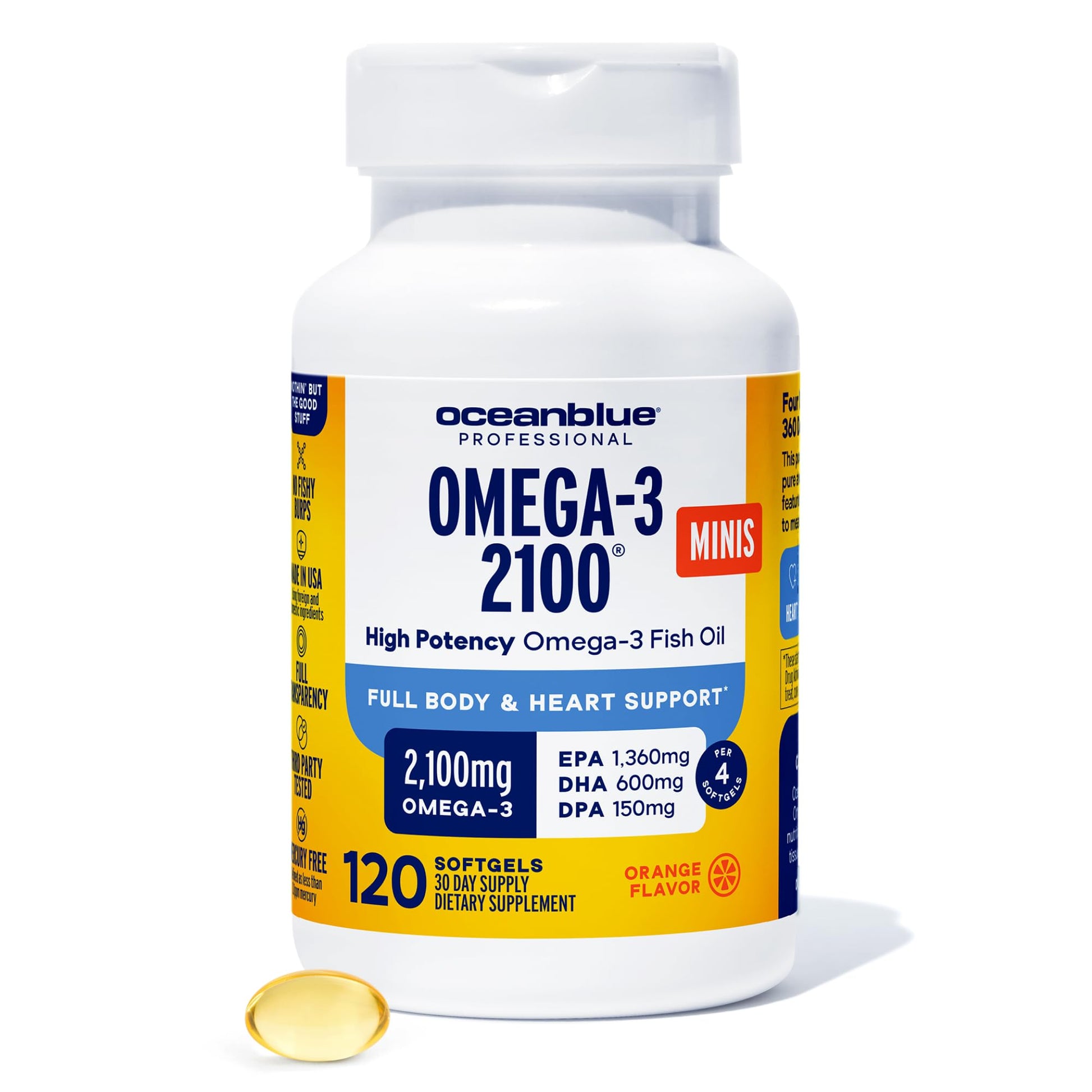 Oceanblue Omega-3 2100 Mini Softgels, 120 Softgels