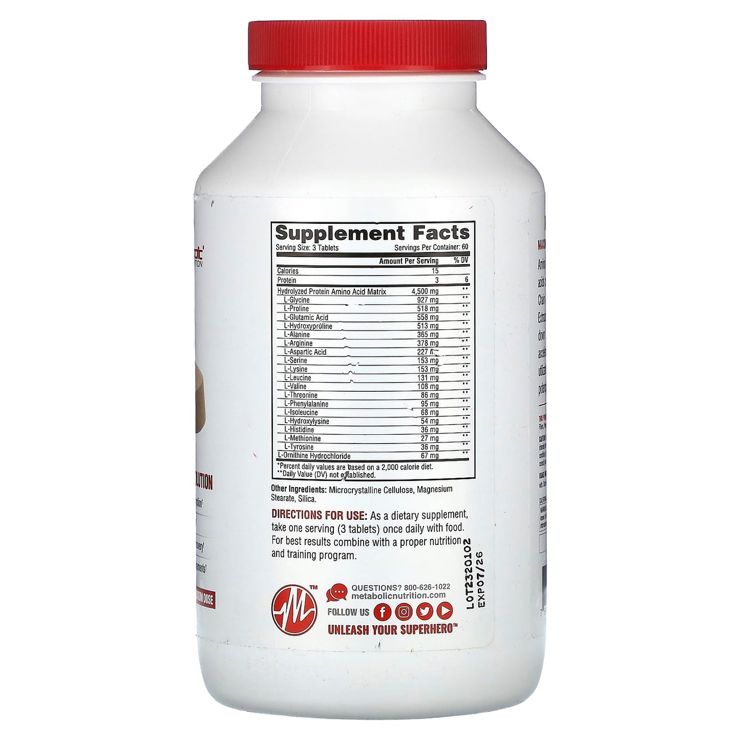 Metabolic Nutrition Amino 4500 Tablets 180