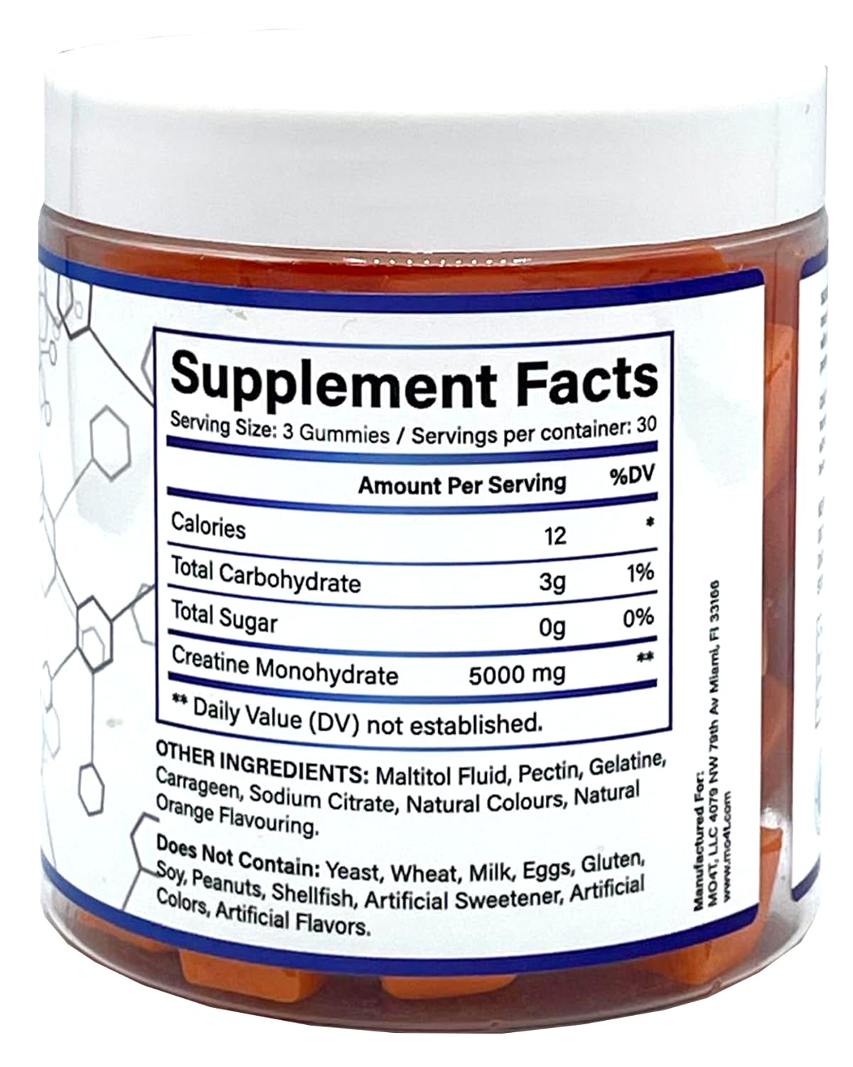 MOMOF4TRANSFORM Creatine Monohydrate Gummies 90 Count