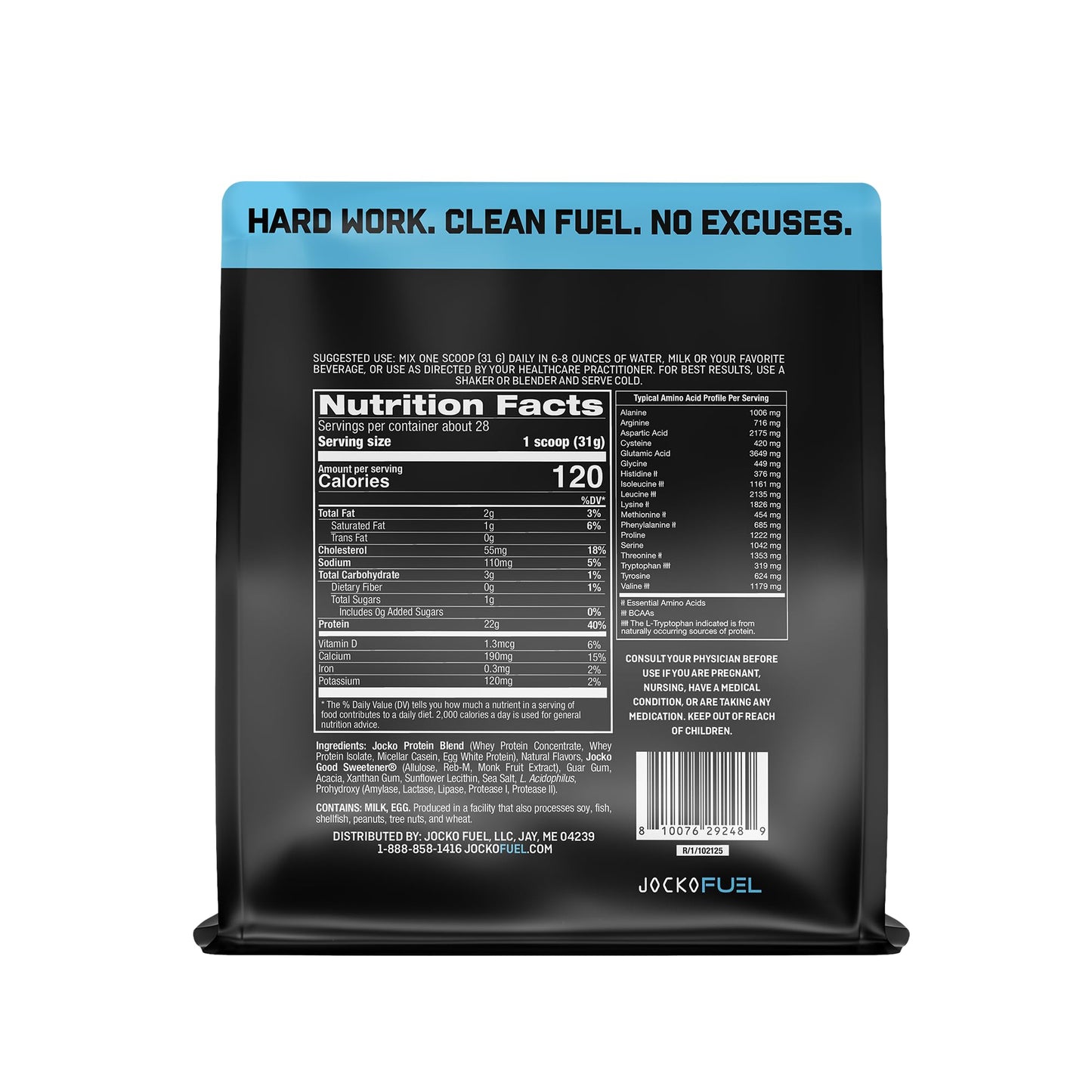 Jocko Fuel Whey Protein Powder, Fruity Cereal, 32 Servings, 2 lb
