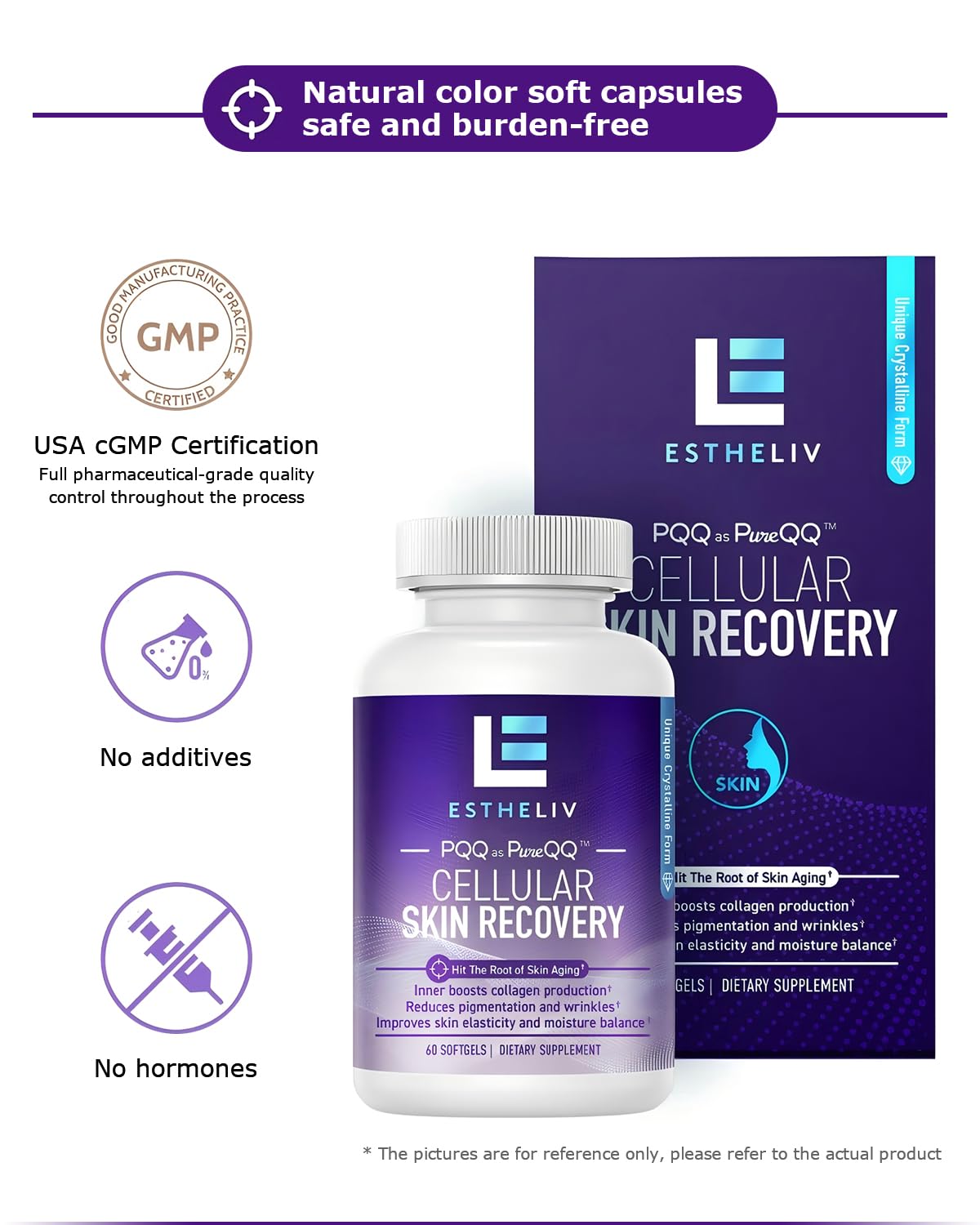 ESTHELIV Cellular Skin Recovery Supplement Capsule 30 Count