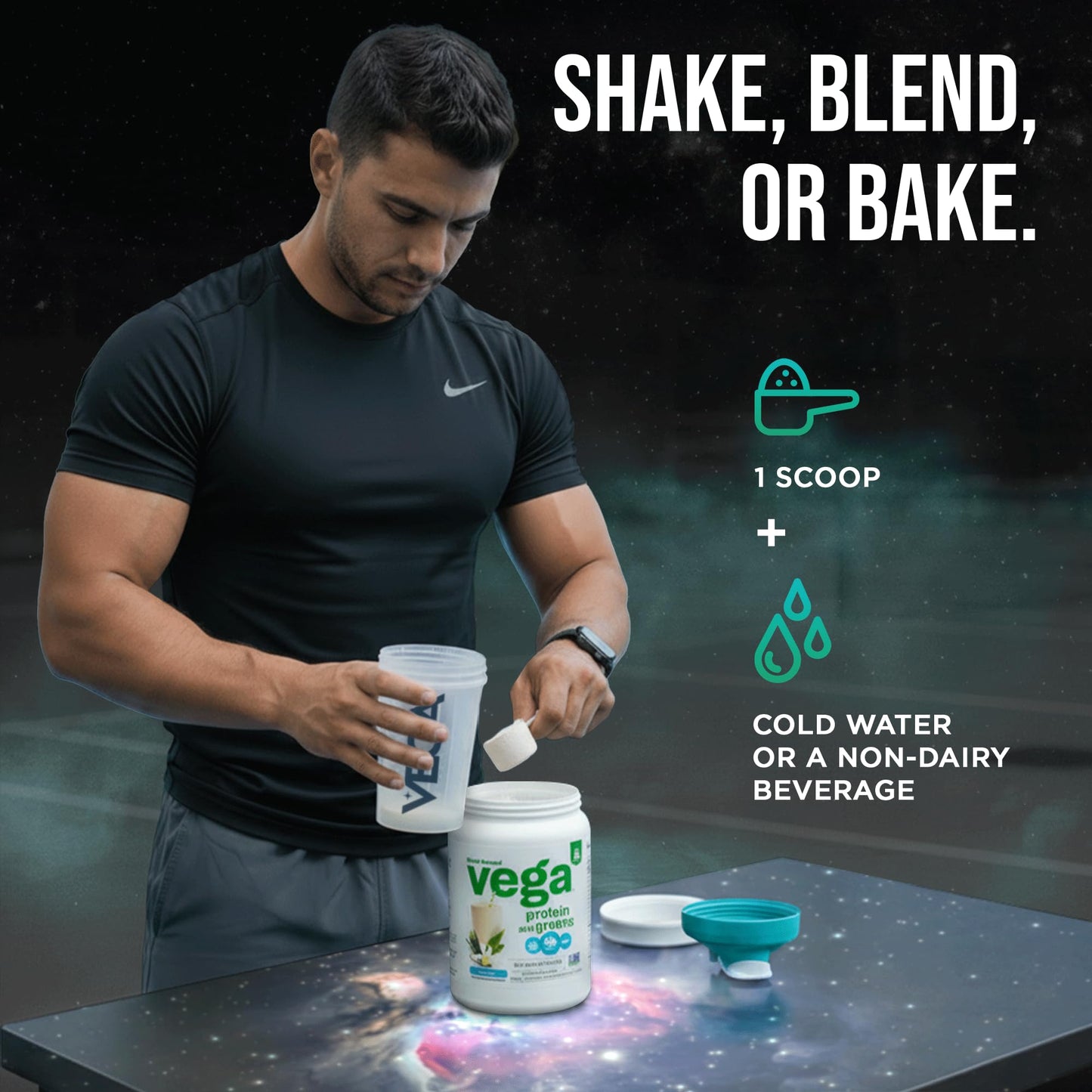 Vega Premium Protein + Supergreens Vanilla Protein Powder, 18 Servings