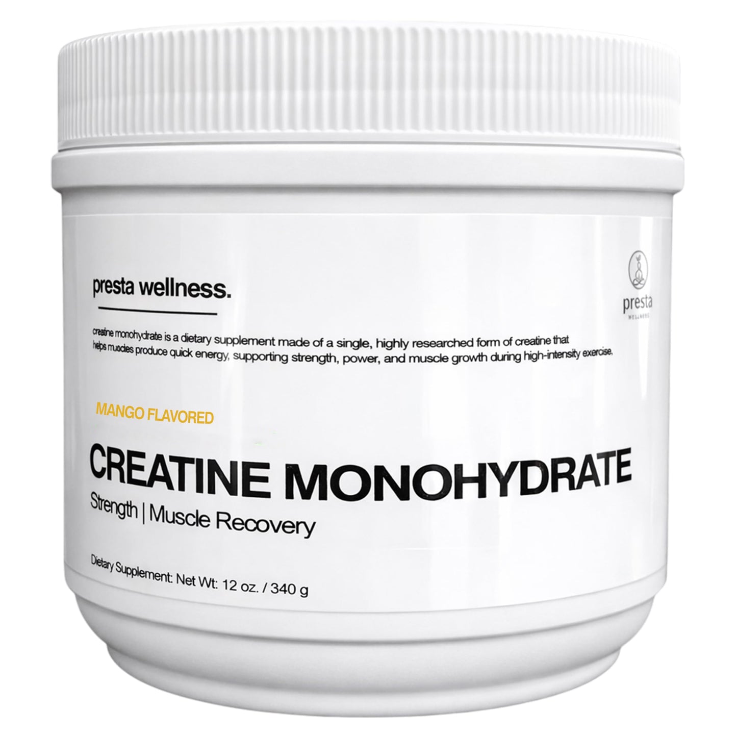 Presta Wellness Creatine Monohydrate Powder 12 oz Mango