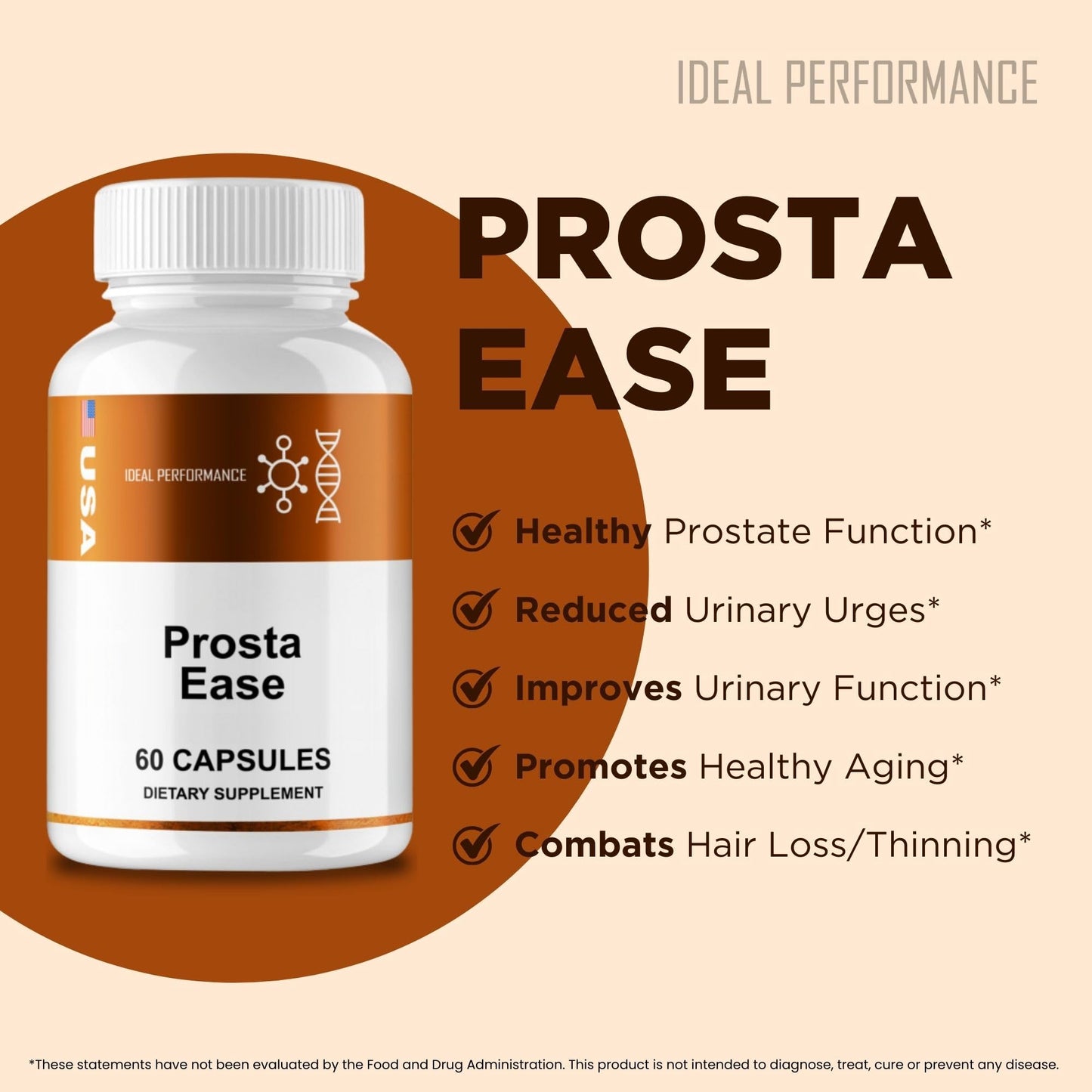 IDEAL PERFORMANCE ProstaEase Capsules, 60 Count
