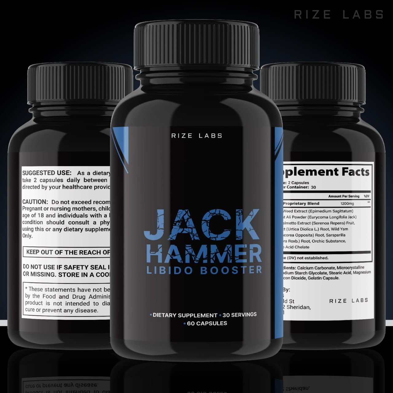 Rize Labs Jack Hammer Libido Booster Capsule 300 Capsules