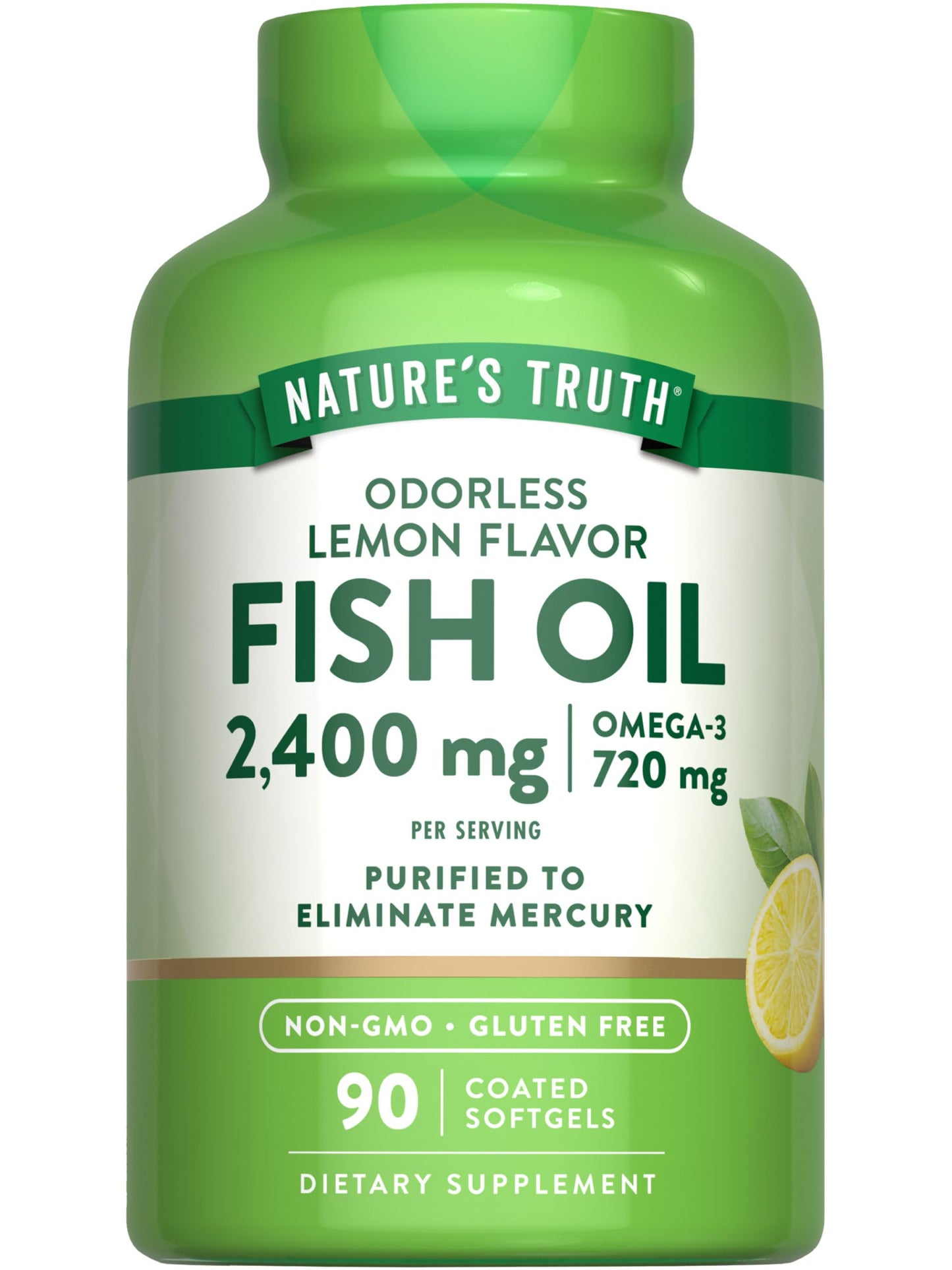 Nature's Truth Fish Oil Omega-3 Supplement Softgels, 90 Softgels