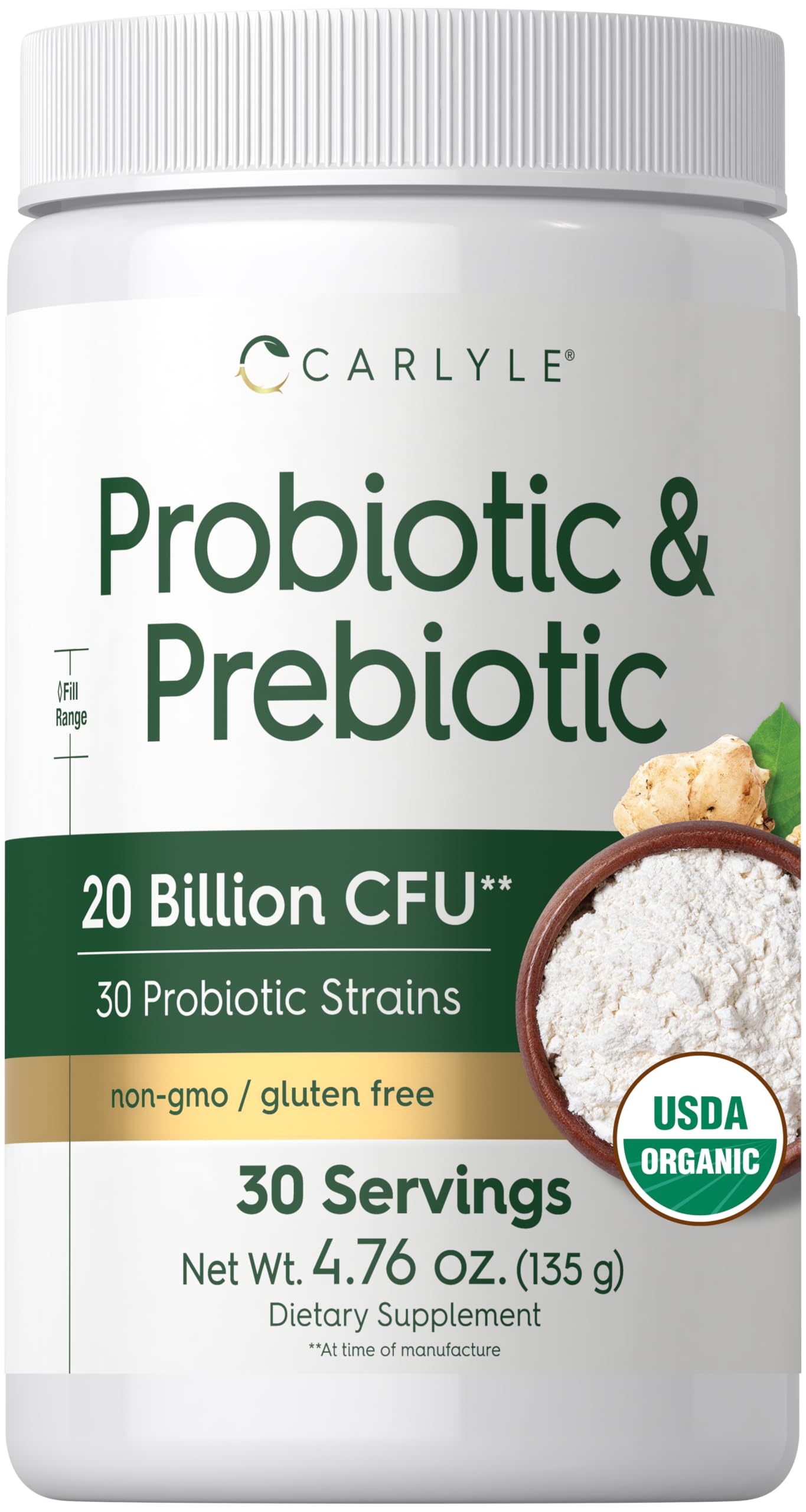 Carlyle Probiotic and Prebiotic Powder 4.76 oz