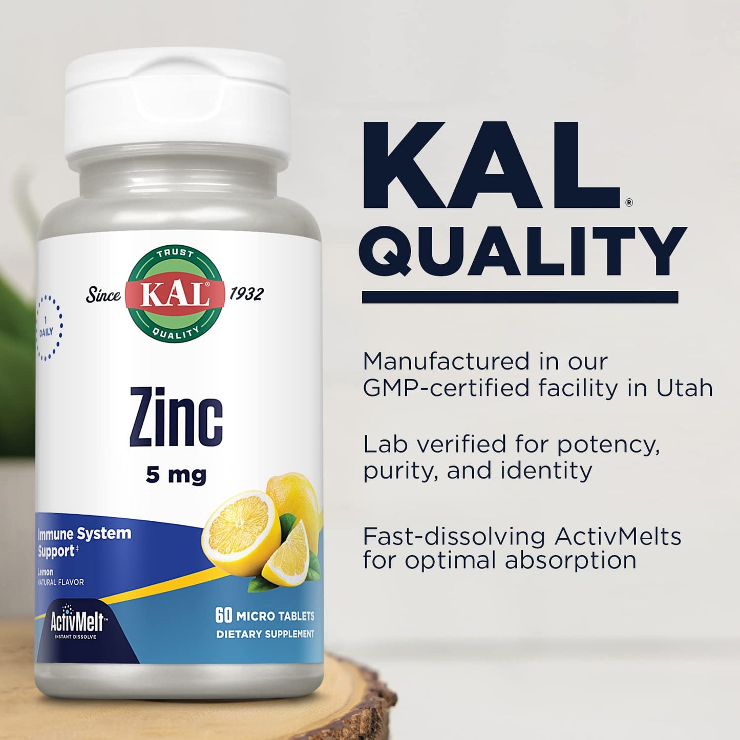 KAL Zinc 5 mg Tablets, 60 Tablets
