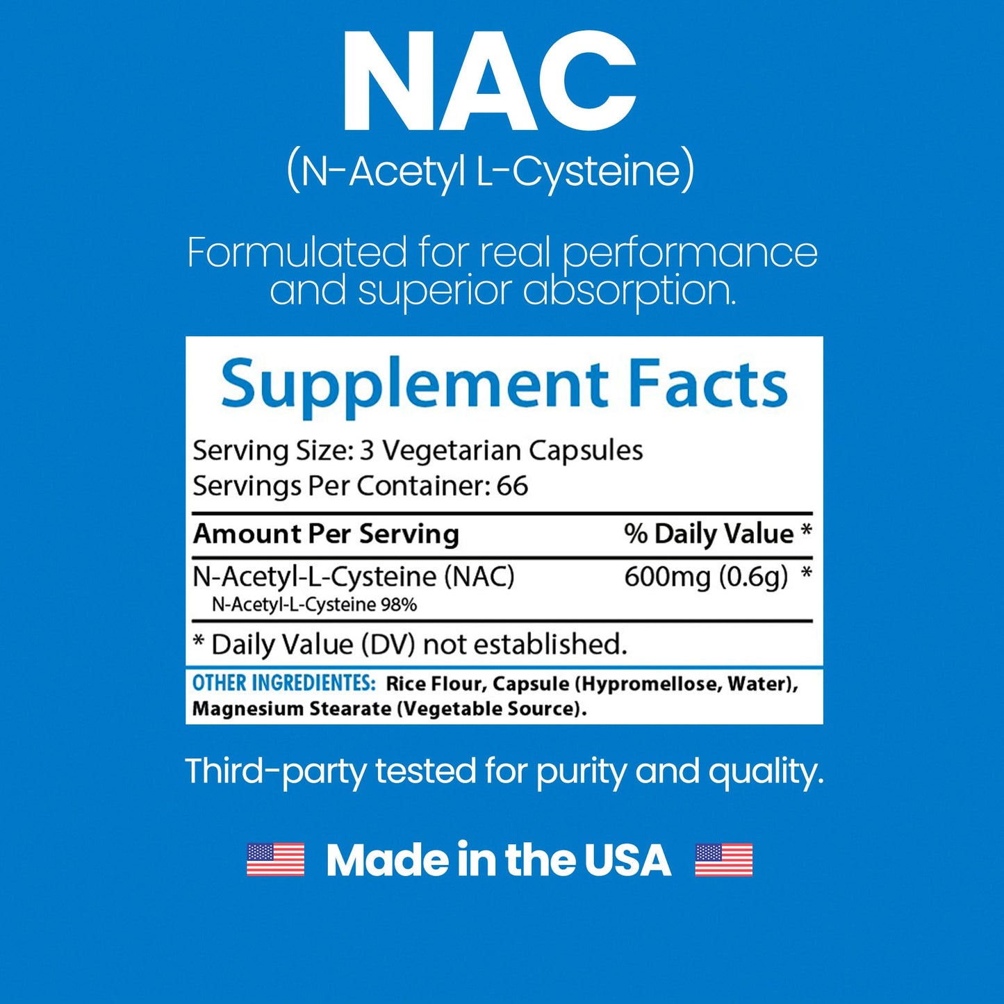 Healthfare NAC N-Acetyl L-Cysteine Supplement 600mg Capsule, 200 Count