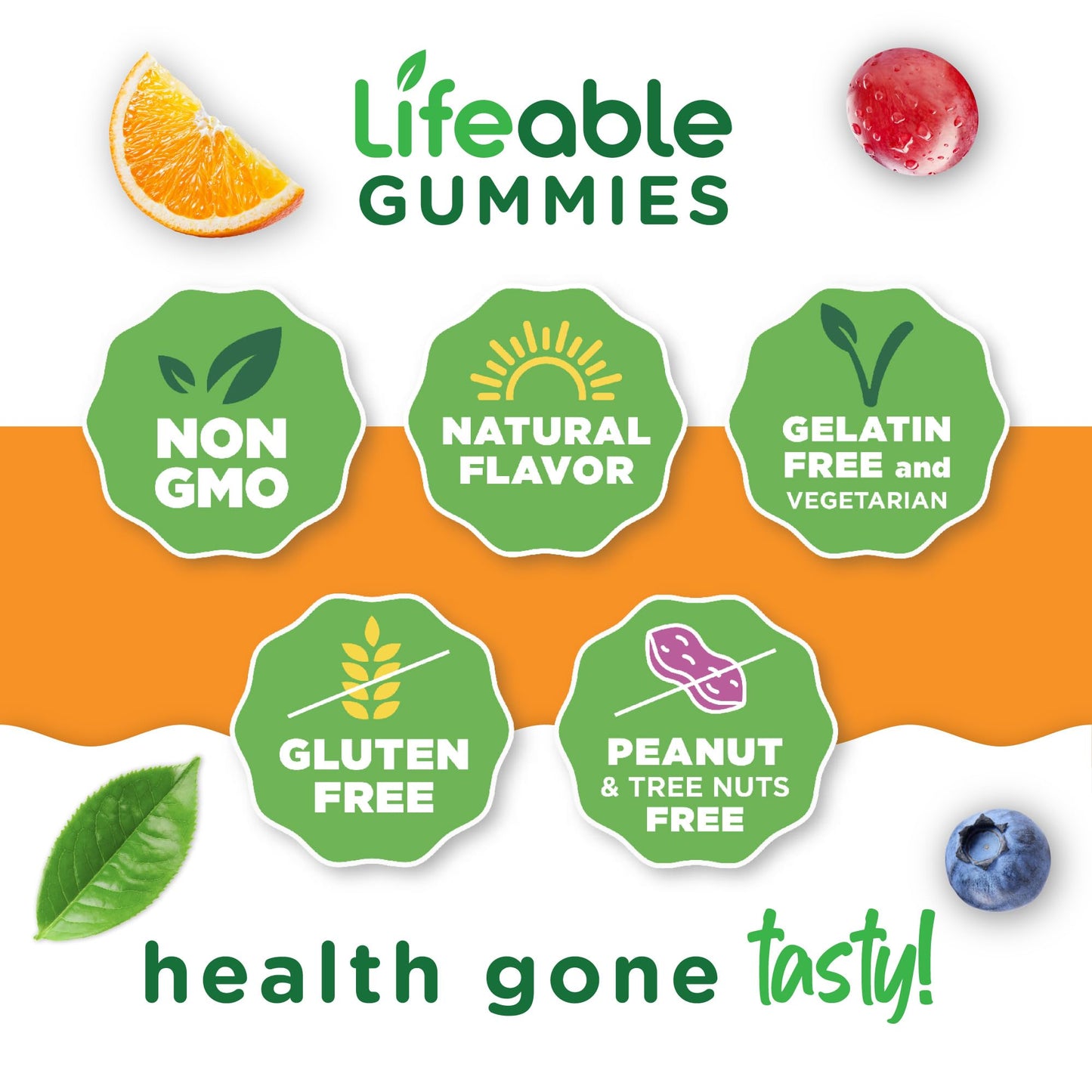 Lifeable Vitamin D3 K2 Gummies 60 Count