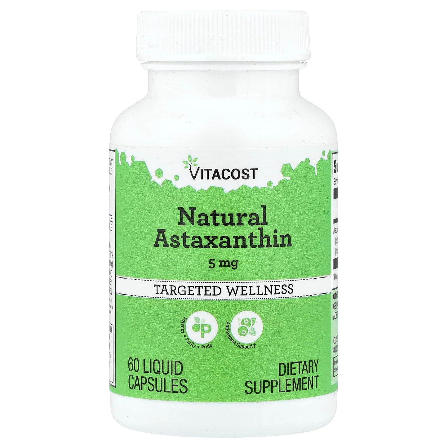 Vitacost Natural Astaxanthin 5 mg Capsule, 60 Count