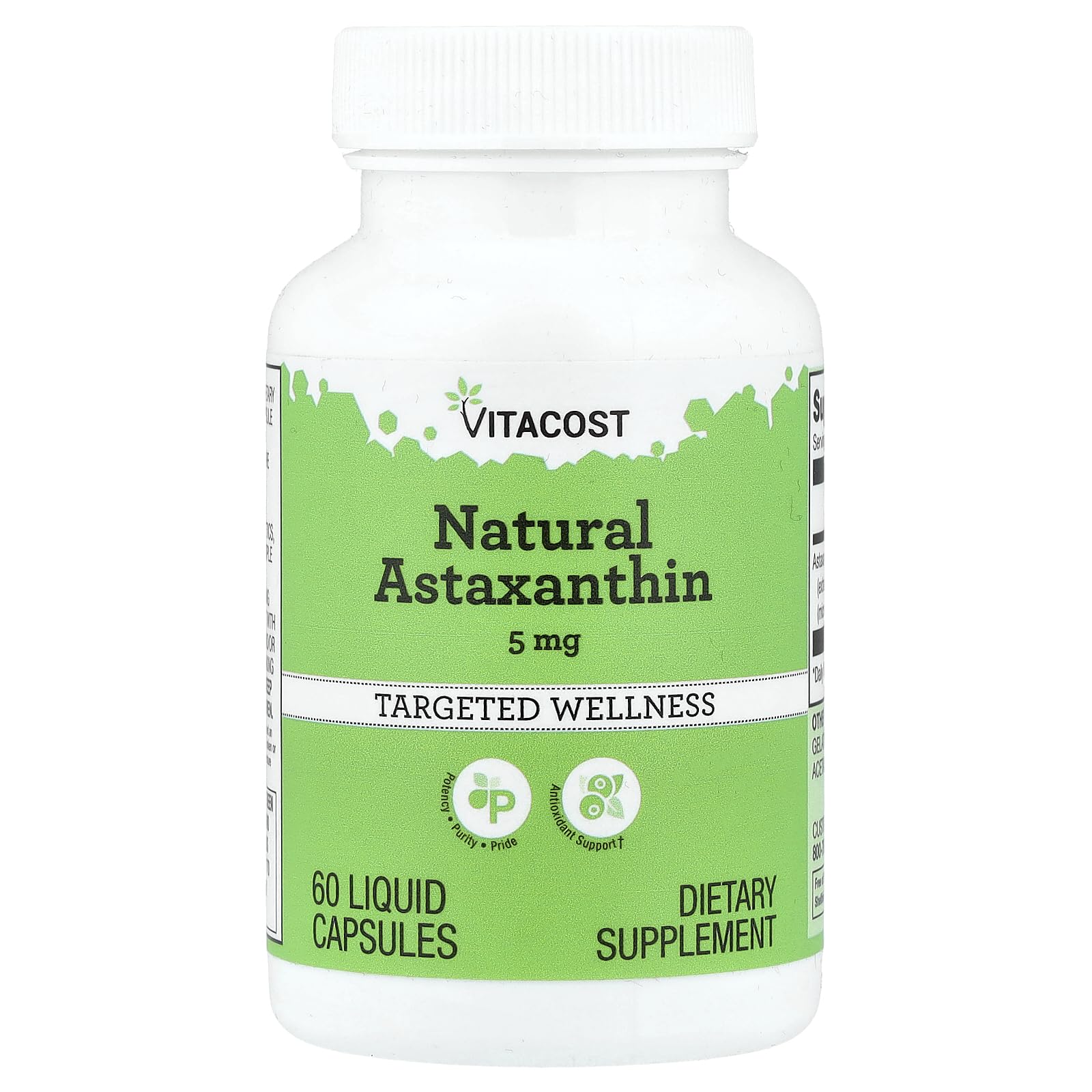 Vitacost Natural Astaxanthin 5 mg Capsule, 60 Count