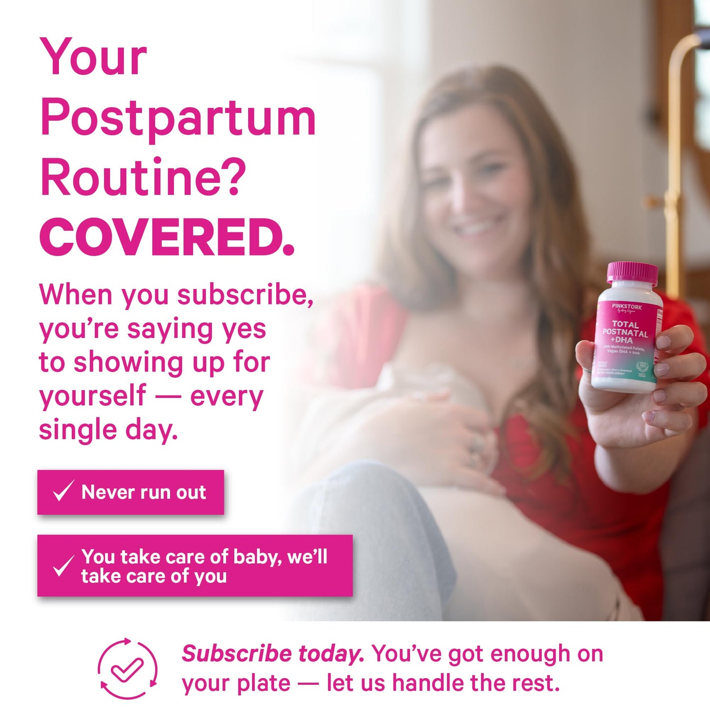 Pink Stork Total Postnatal Vitamins for Women Capsule 60 Count
