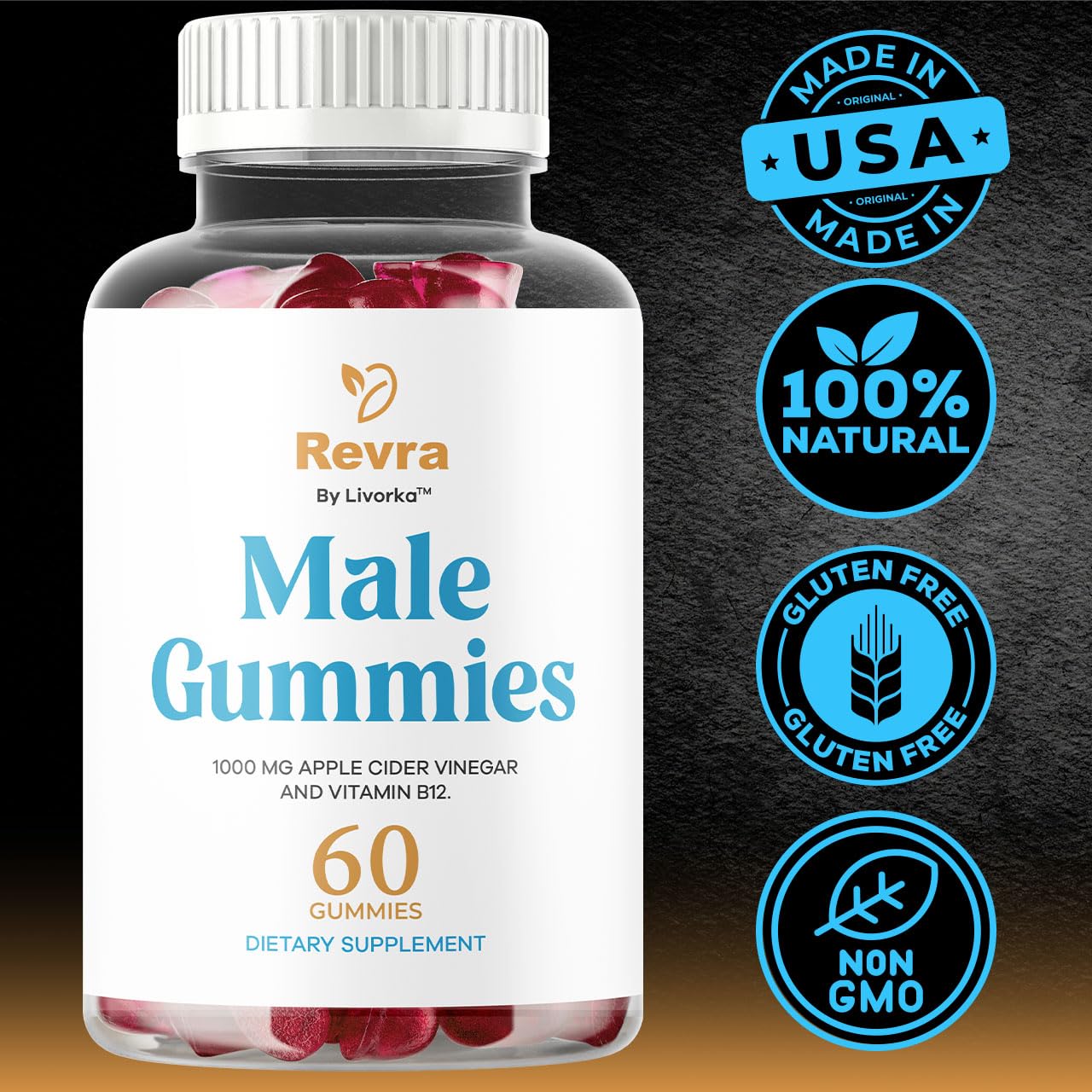 LIVORKA Revra Gummies for Men 180 Gummies