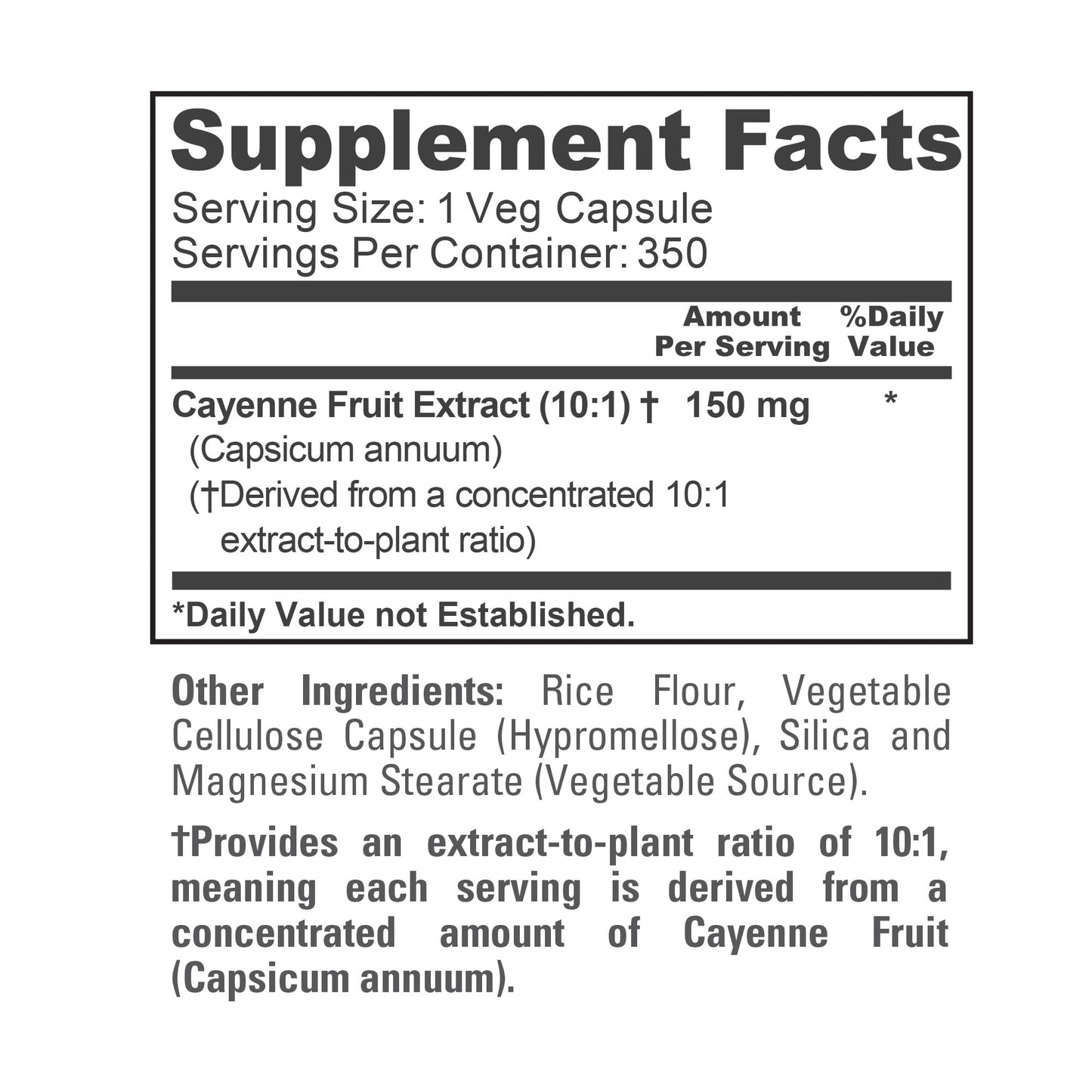 NusaPure Cayenne Pepper Capsules 350 Servings