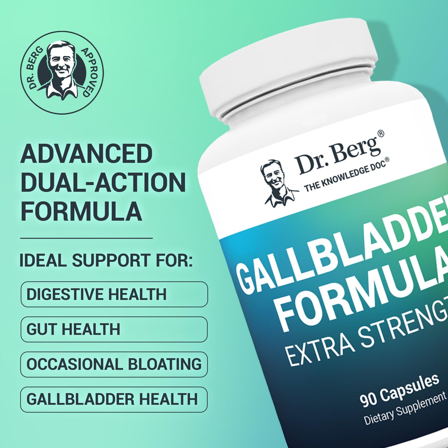 Dr. Berg Nutritionals Gallbladder Formula Extra Strength Capsules, 90 Count