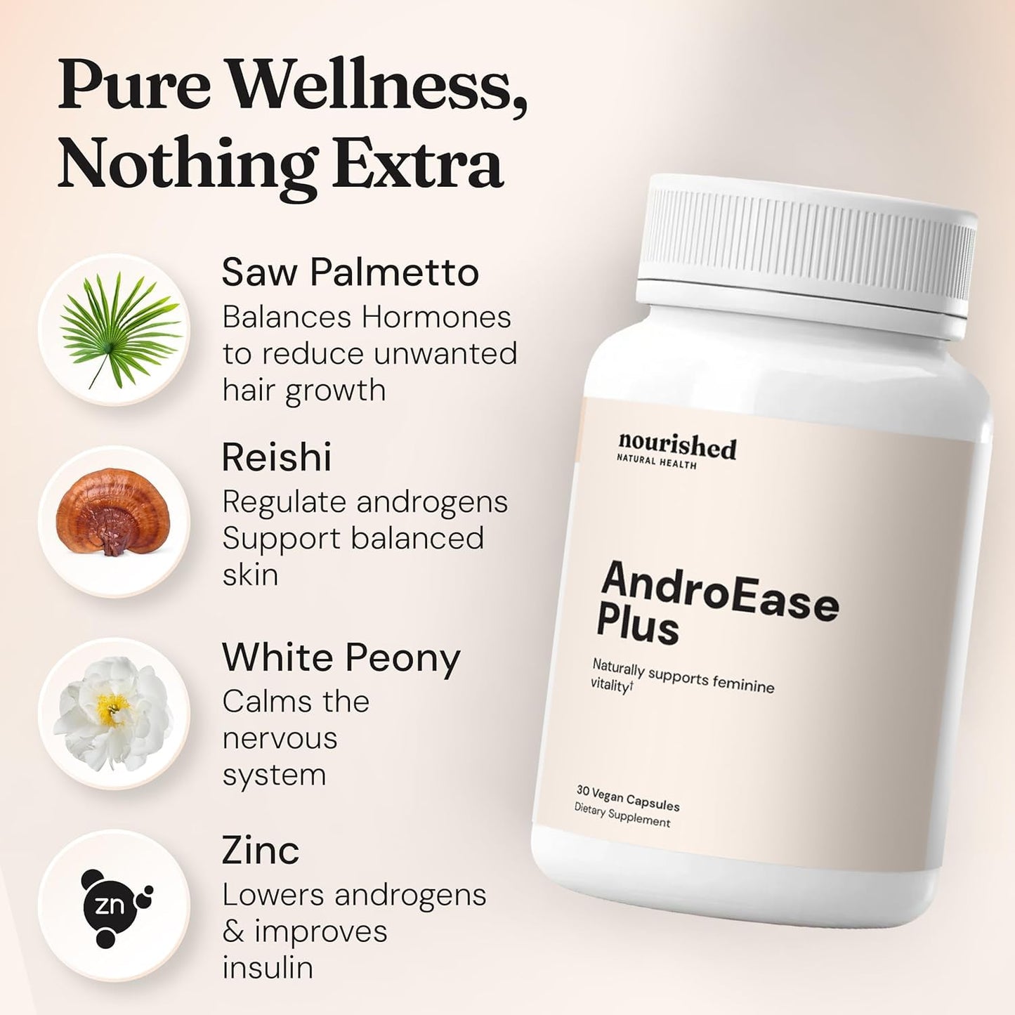 Nourished Natural Health AndroEase Plus Capsules 180