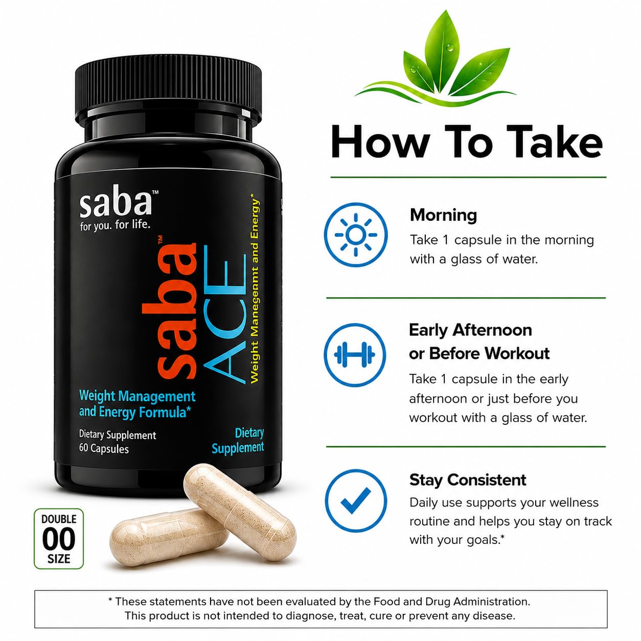 Saba ACE Appetite Control and Energy ACE 60 Capsules