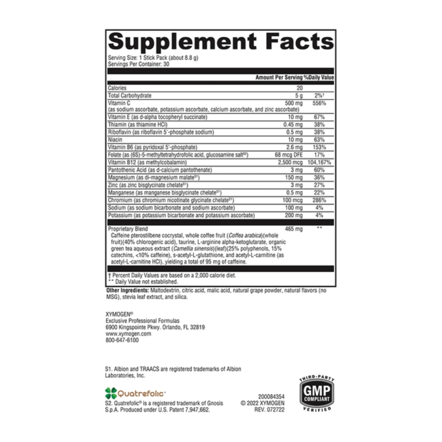 XYMOGEN ATP Ignite Workout Powder, Mixed Berry, 13.7 Ounce