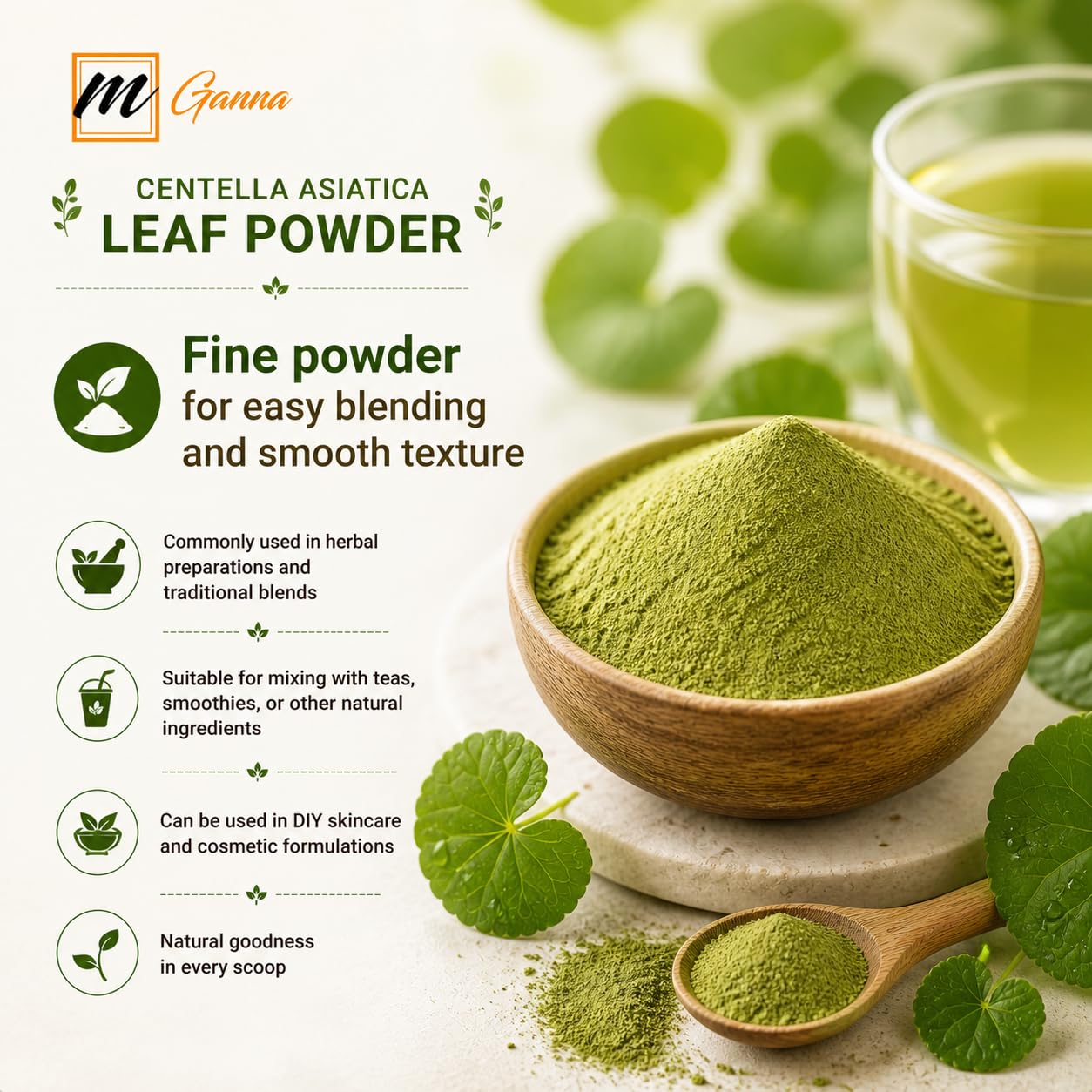 mGanna Gotu Kola Powder 8 oz