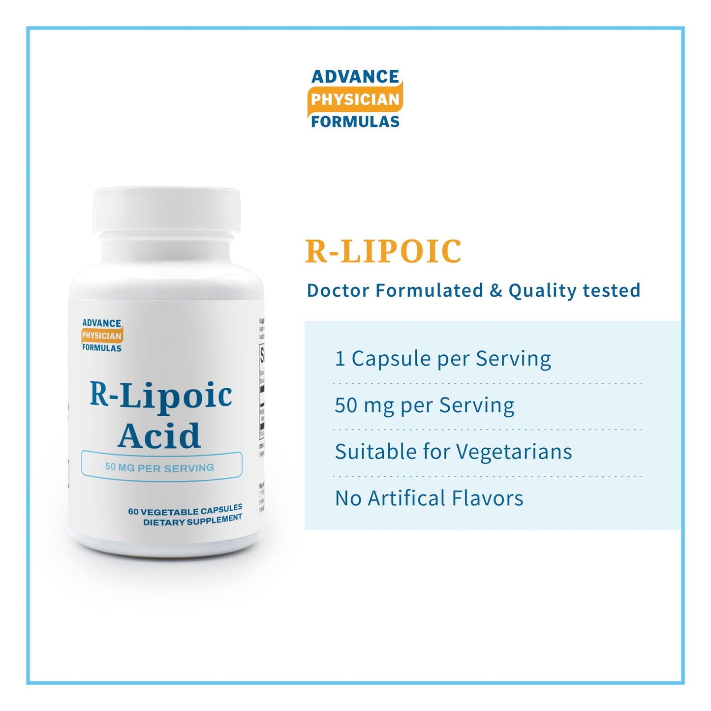 Advance Physician Formulas R-Lipoic Acid 50 mg Capsule, 60 Capsules