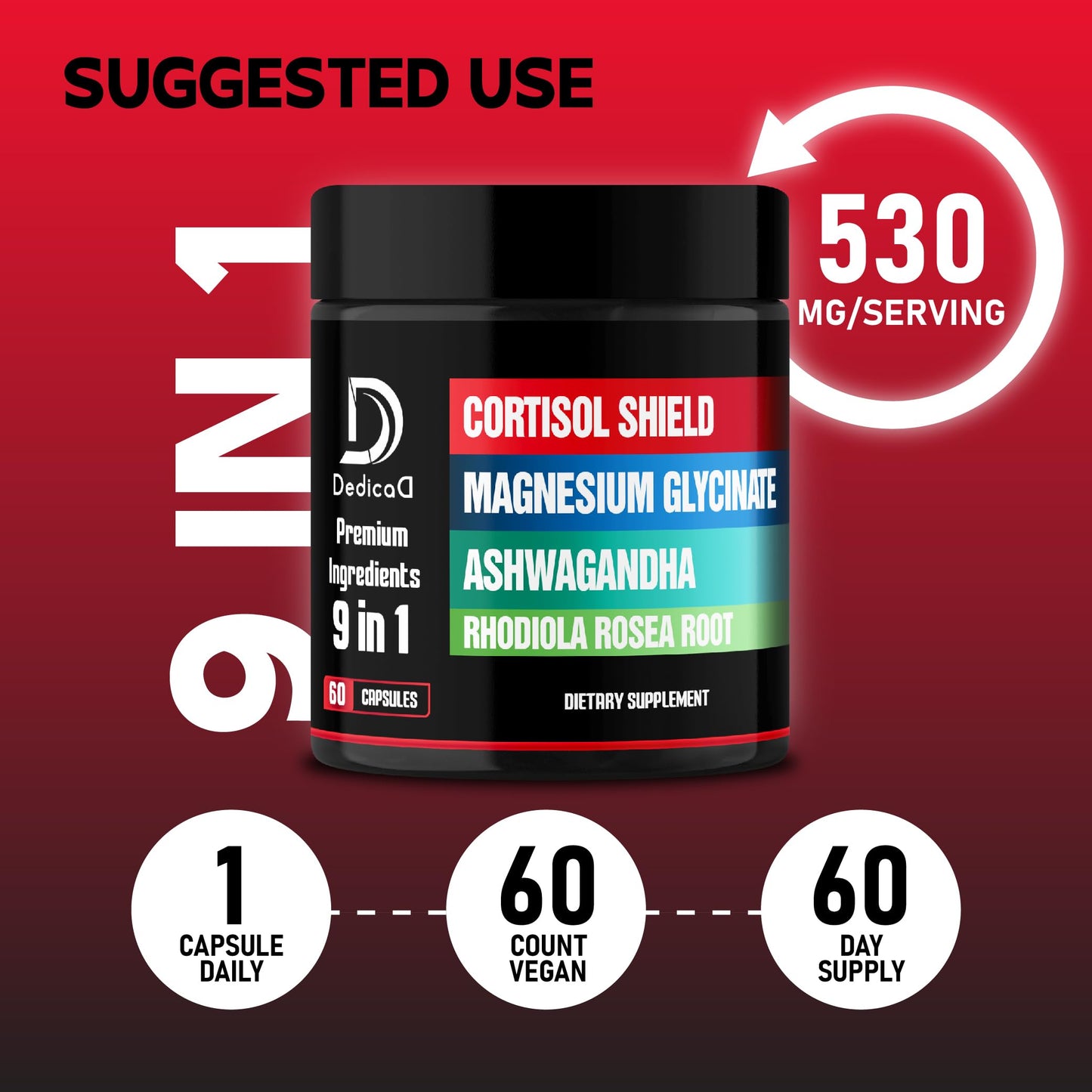 DEDICAD 9in1 Cortisol Shield 60 Capsules