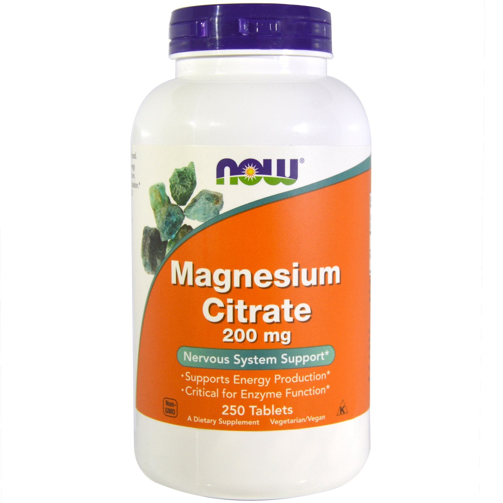 NOW Foods Magnesium Citrate 200mg, 500 Tablets