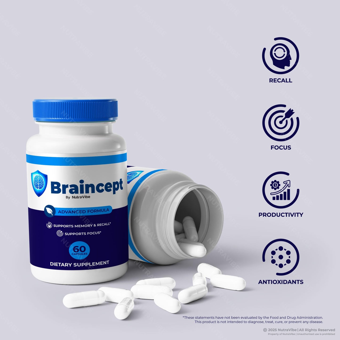 NutraVibe Braincept 120 Capsules
