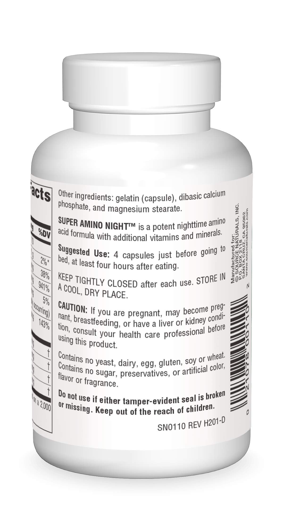 Source Naturals Super Amino Night, 60 Capsules
