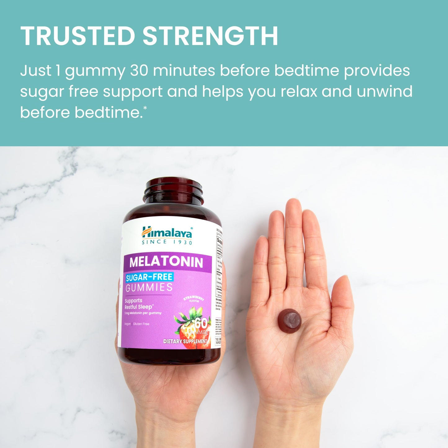 Himalaya Melatonin Sugar-Free Gummies 3 mg Melatonin, 60 Gummies
