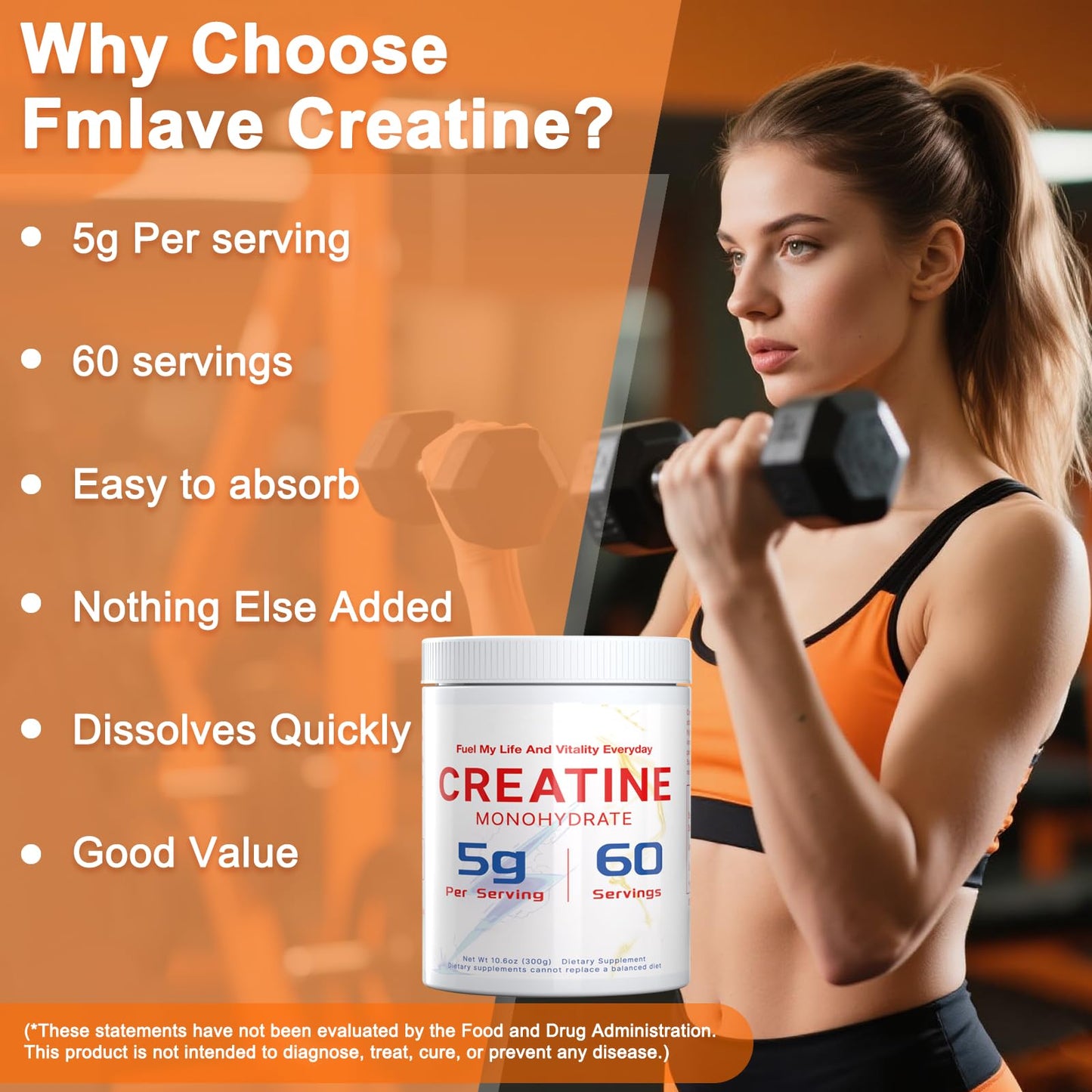 Dr. HR Creatine Monohydrate Powder 10.58 oz