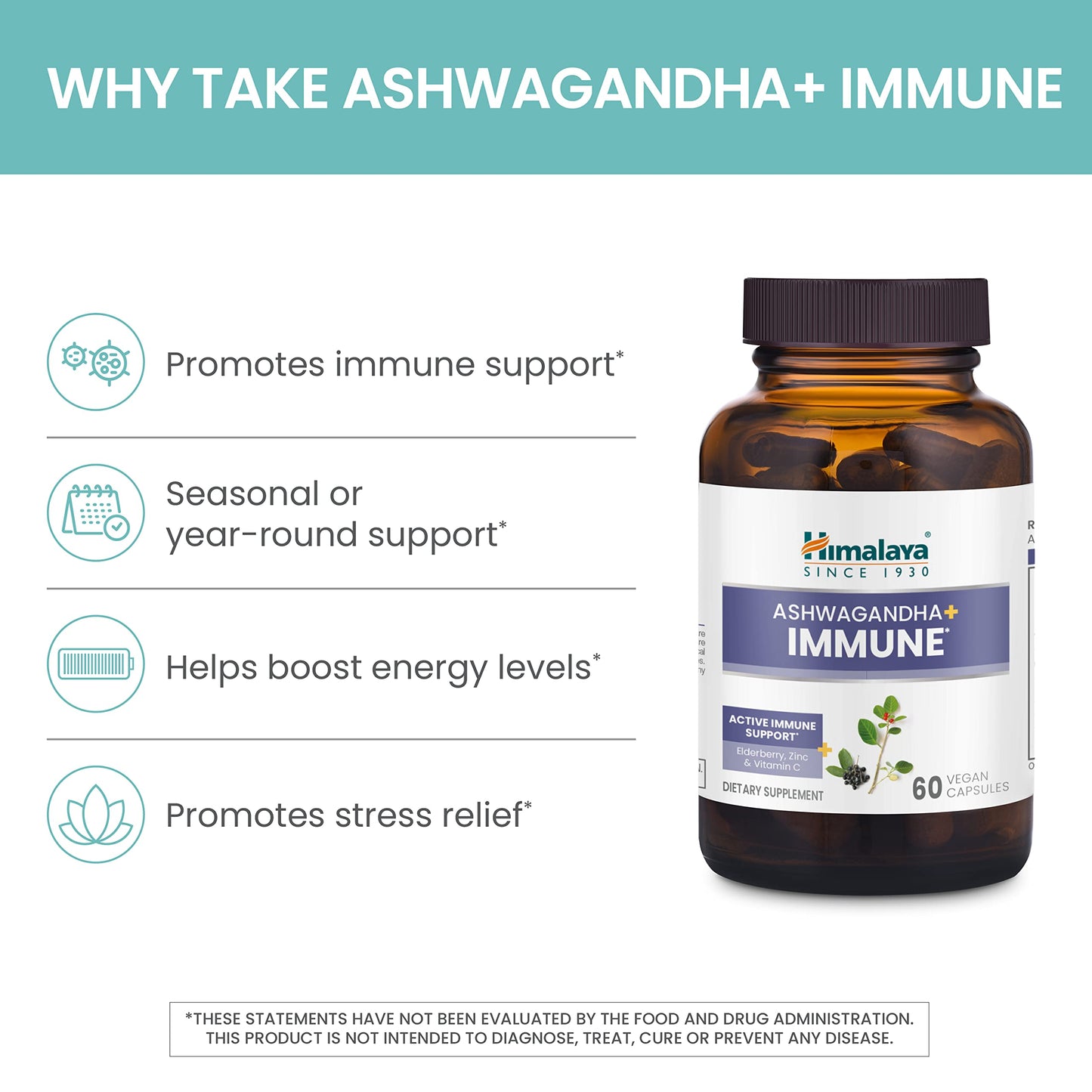 Himalaya Ashwagandha+ Immune Capsule 60 Capsules