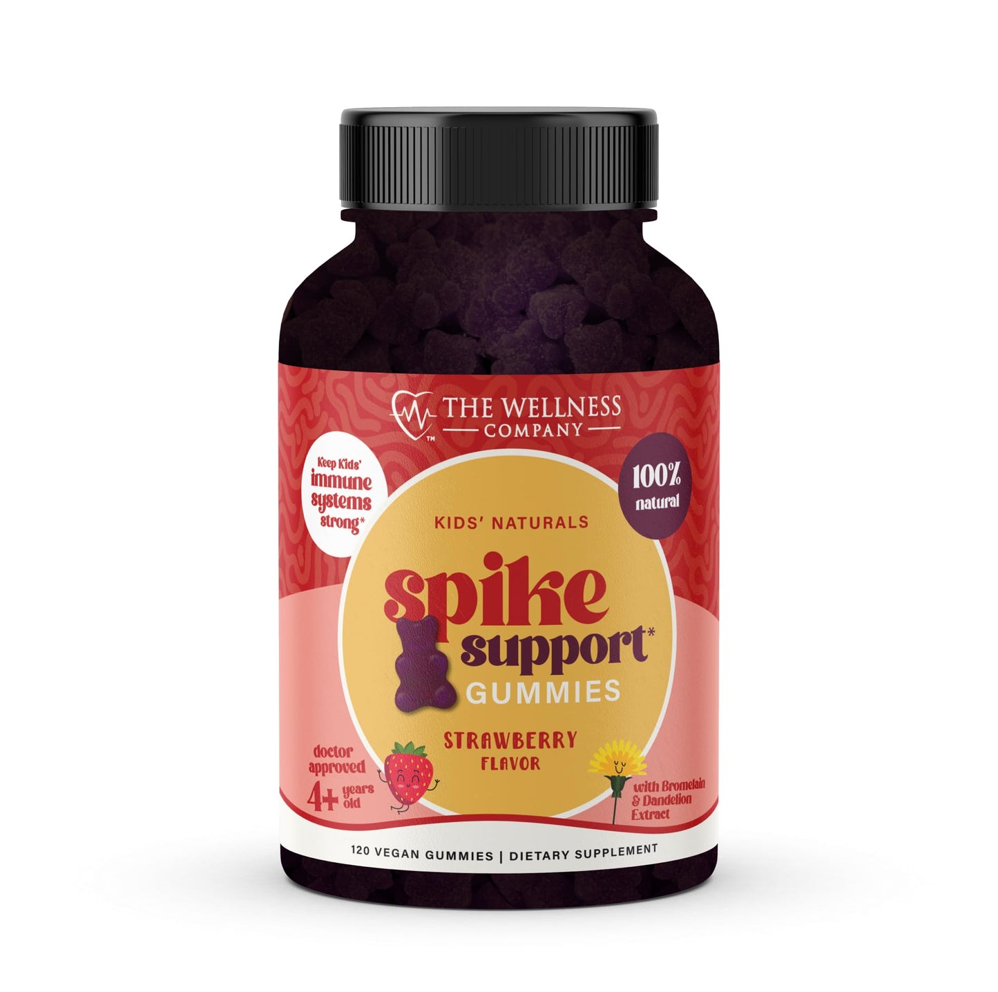 The Wellness Company Kids Naturals Spike Support Gummies 120 Count