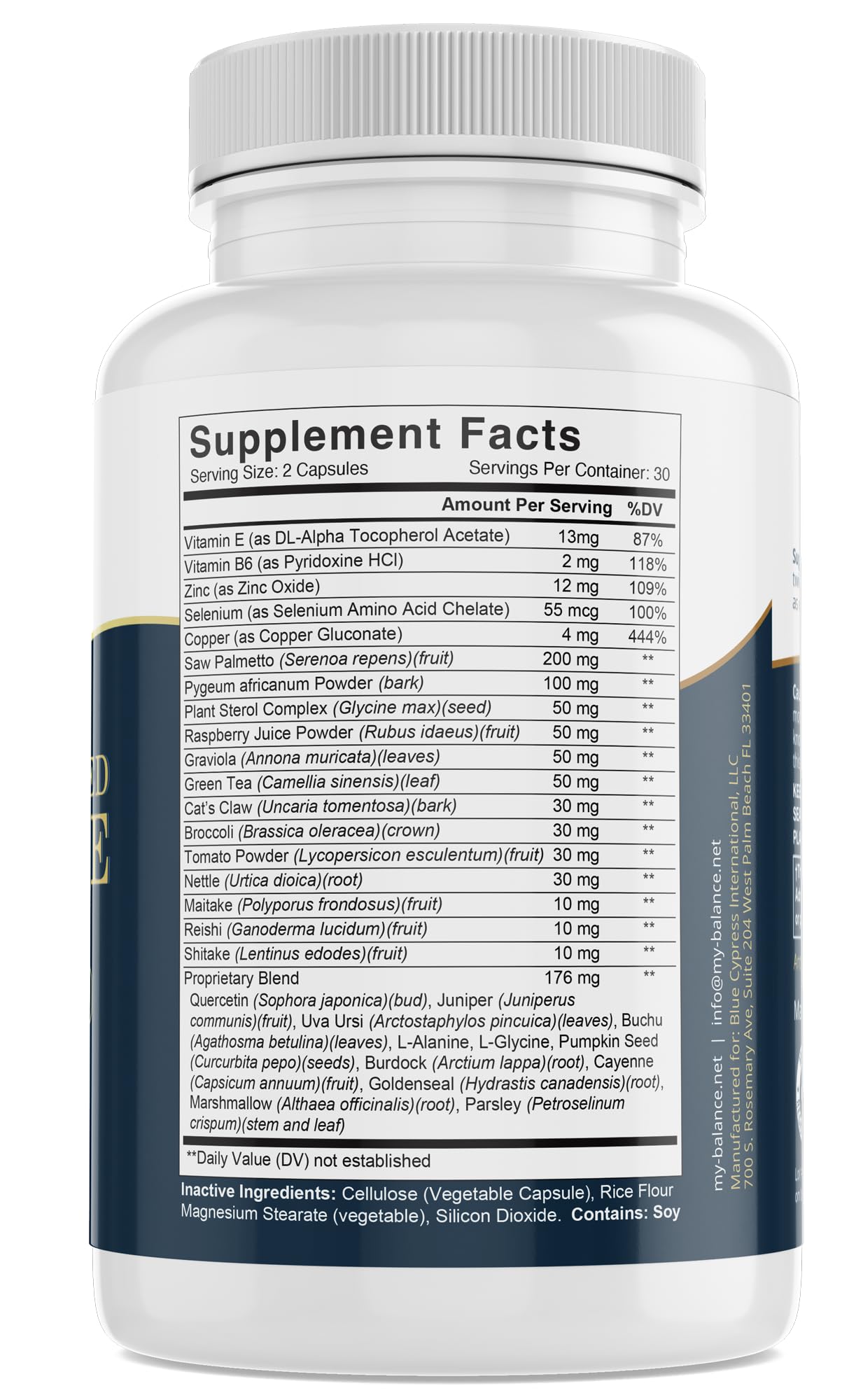 My Balance Prostate Formula Advanced Formula A Comprehensive Herbal Blend for Men’s Wellness Capsule 1 Count