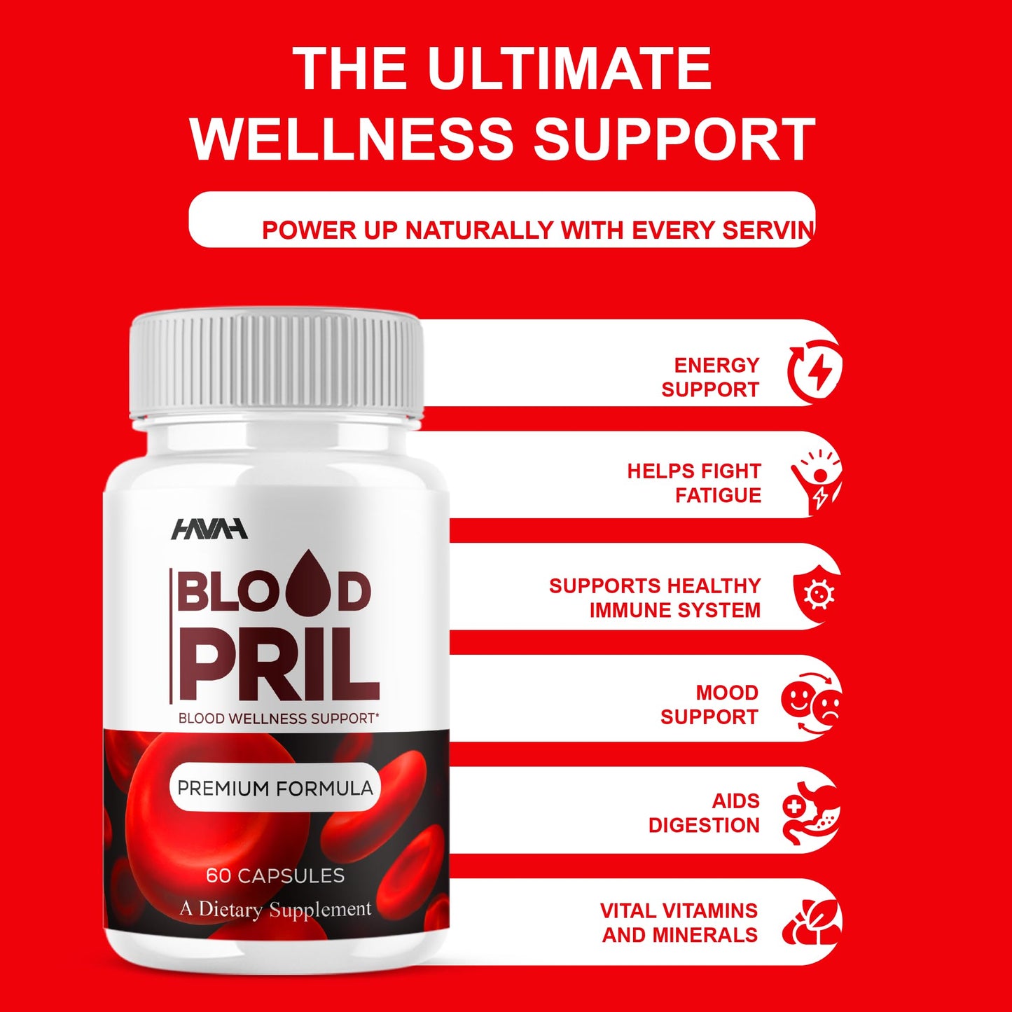 Havah Blood Pril Blood Support Capsules 300 Capsules