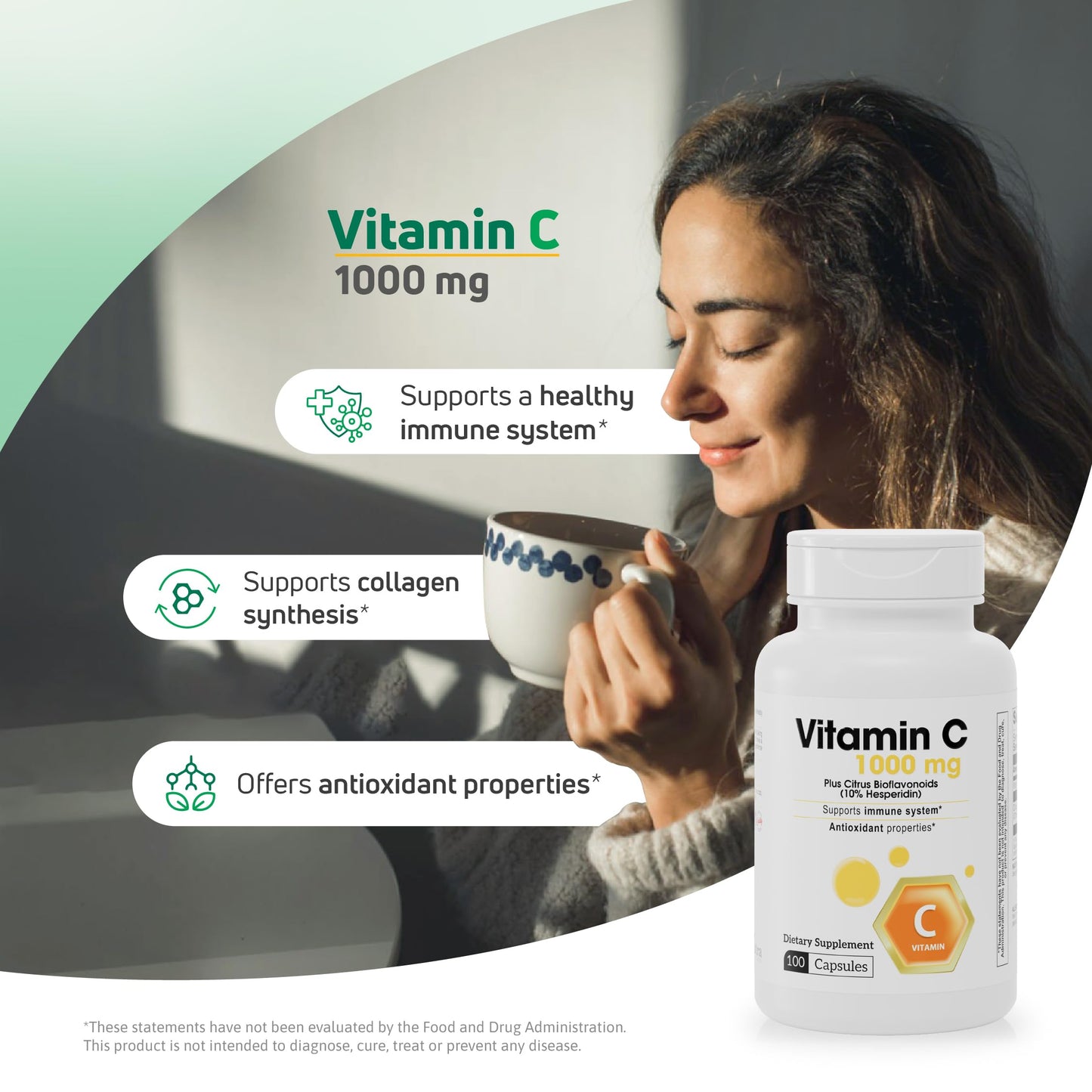 Nutra Nutrition Vitamin C 1000 mg Capsules, 100-Count, with Citrus Flavonoids and 10% Hesperidin