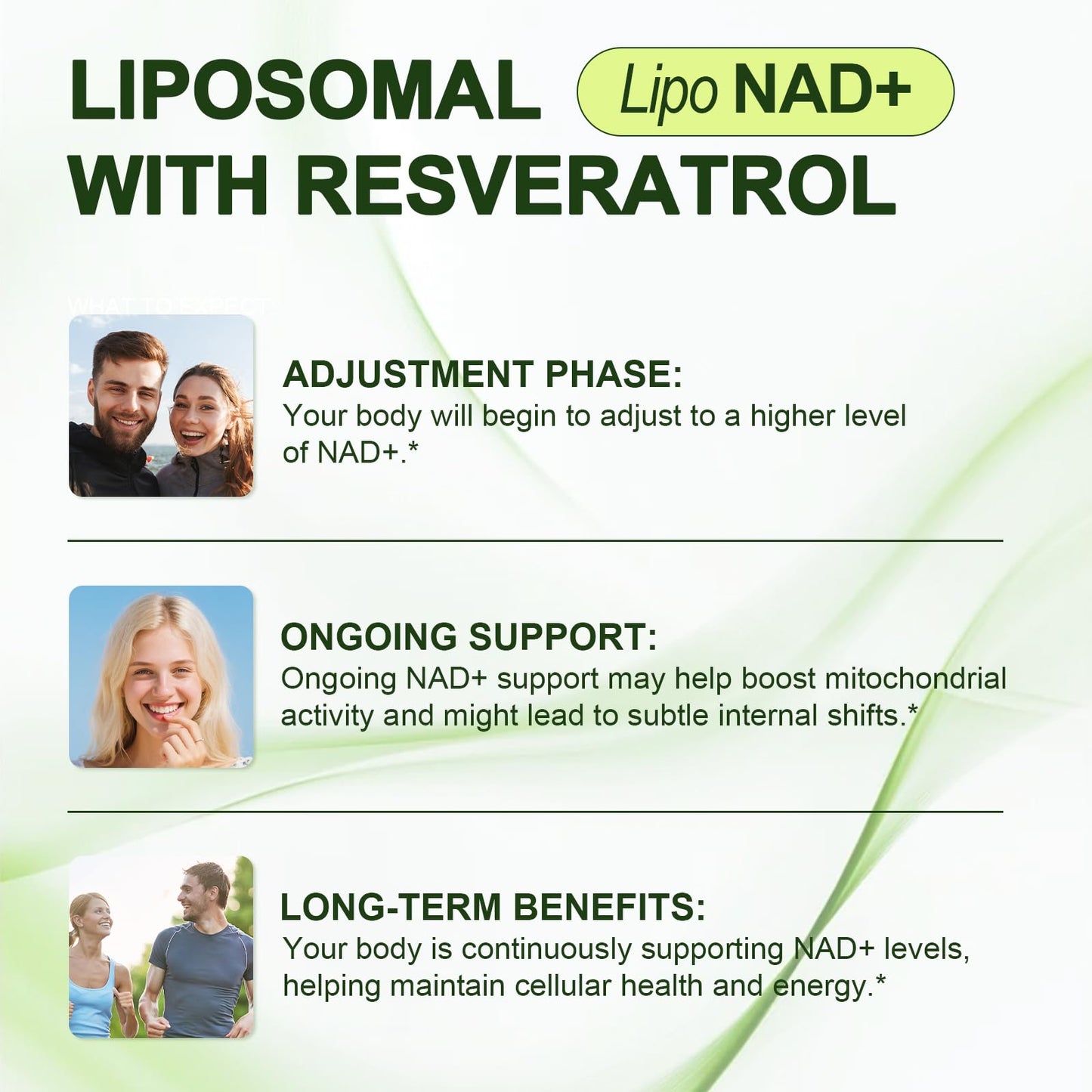 Cohbskj NMNH NAD Nicotinamide Riboside Resveratrol Liposomal NAD+ Resveratrol 60 Capsules
