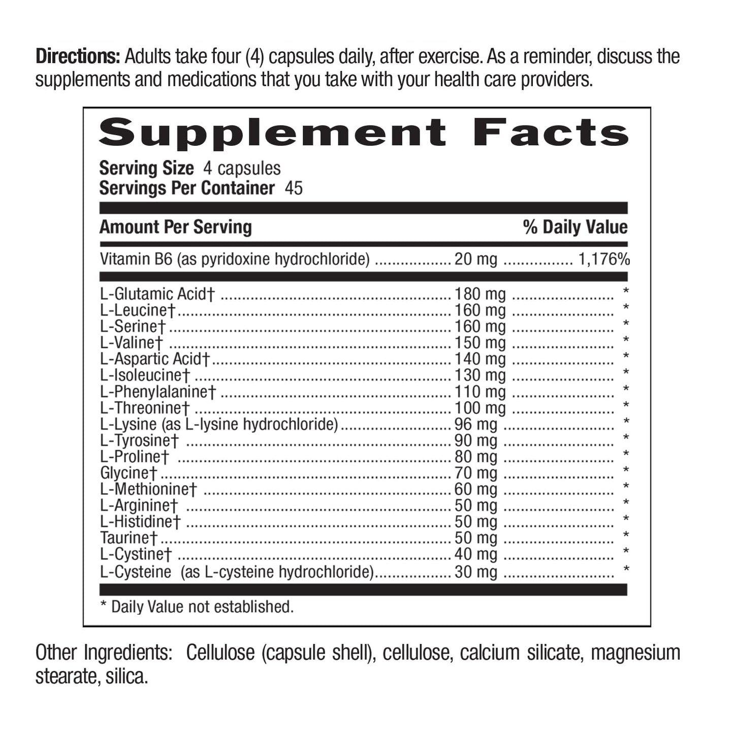 Country Life Maxi-Amino Caps – 16 Free-Form Amino Acids, 180 Capsules