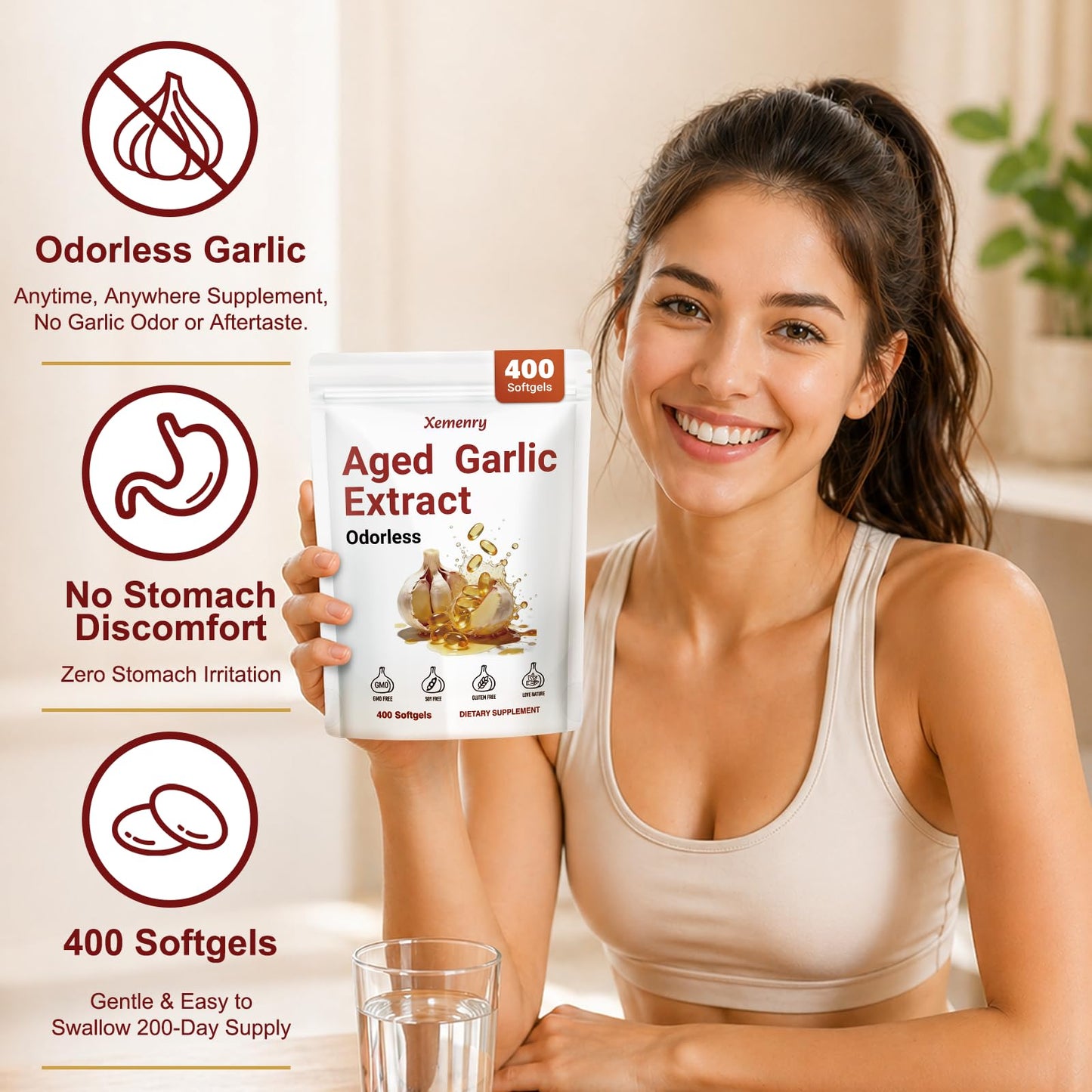 Xemenry Aged Garlic Extract Softgels 400