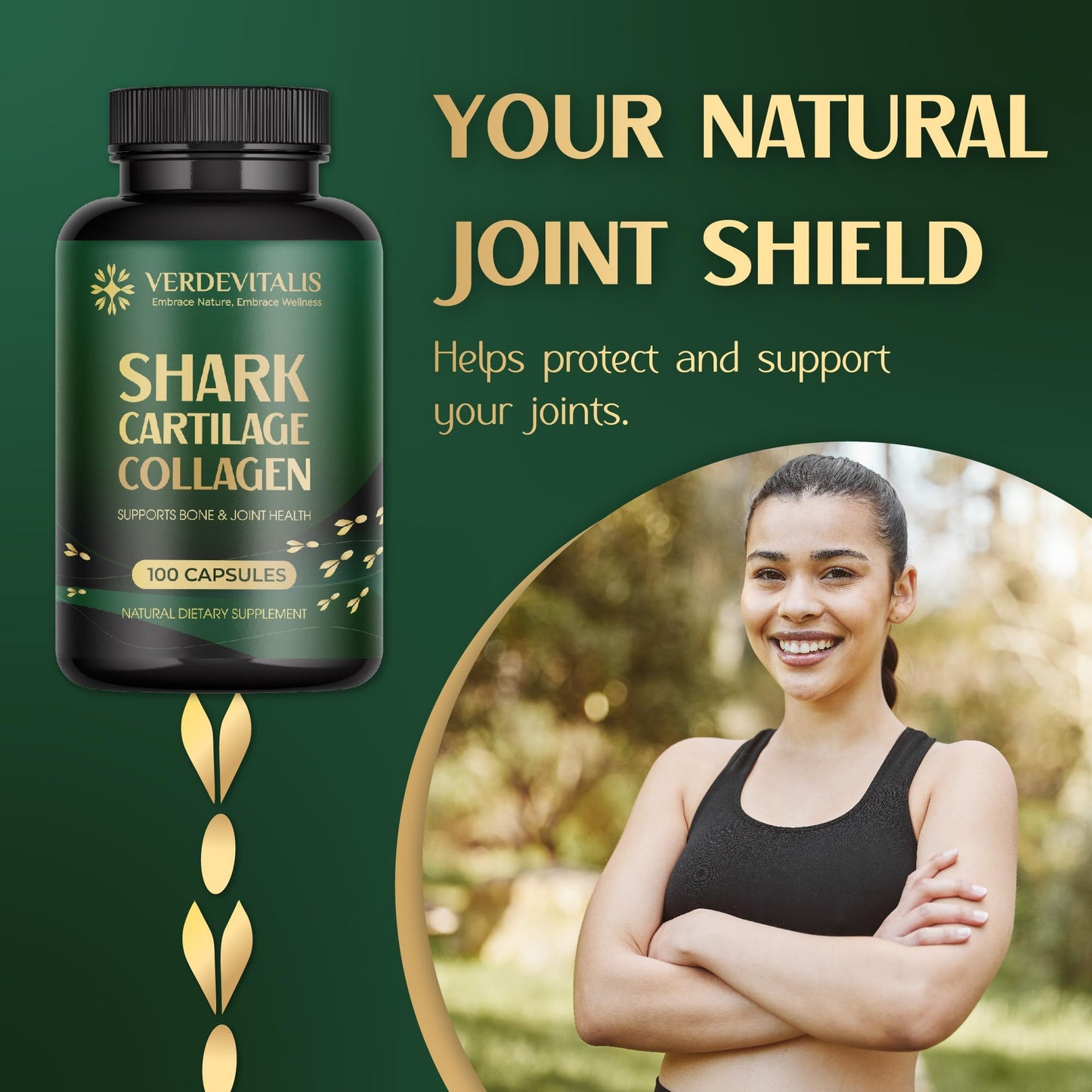 VERDEVITALIS Fish Collagen Peptides Capsules, 100 Capsules