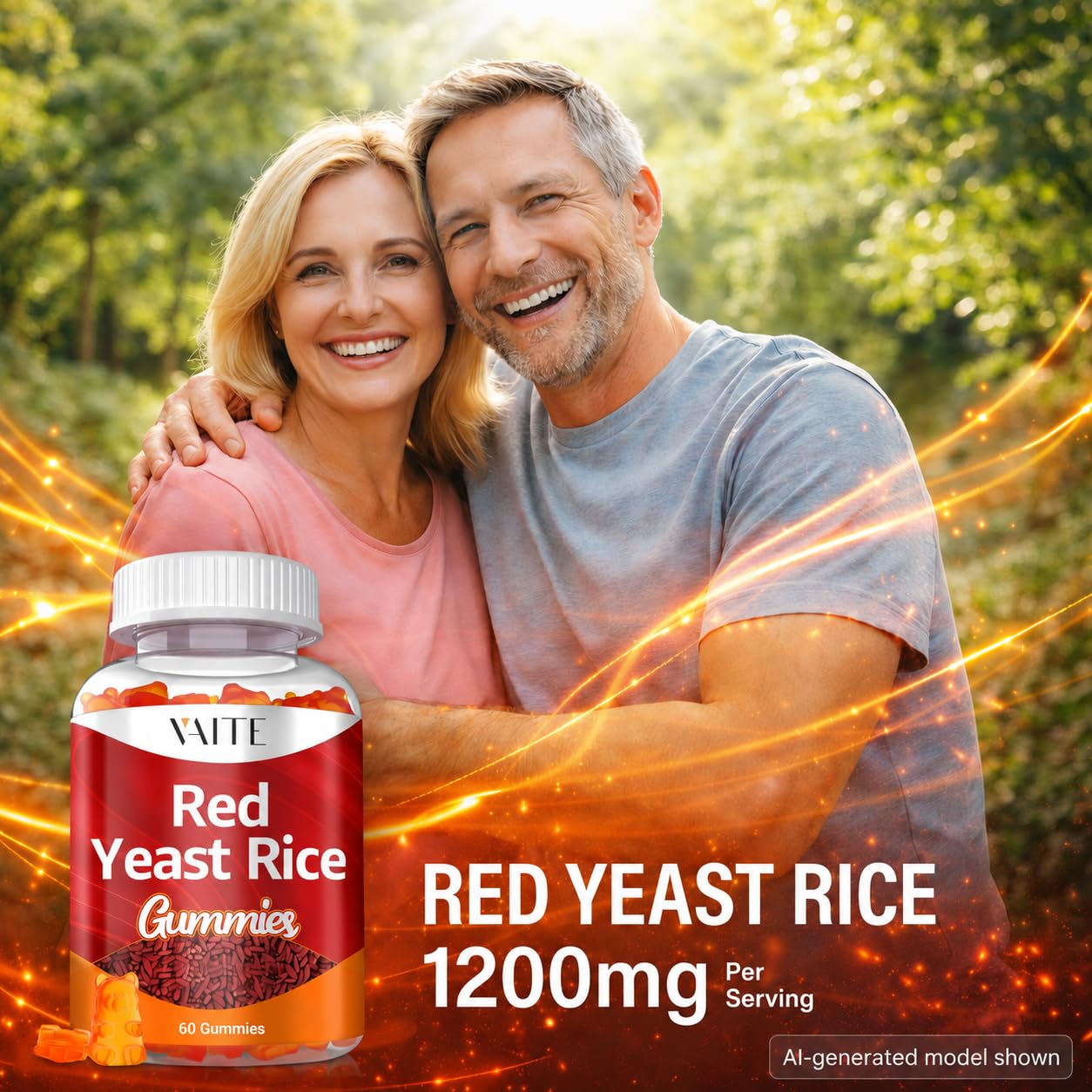 VAITE Red Yeast Rice with CoQ10 Gummies, 60 Gummies