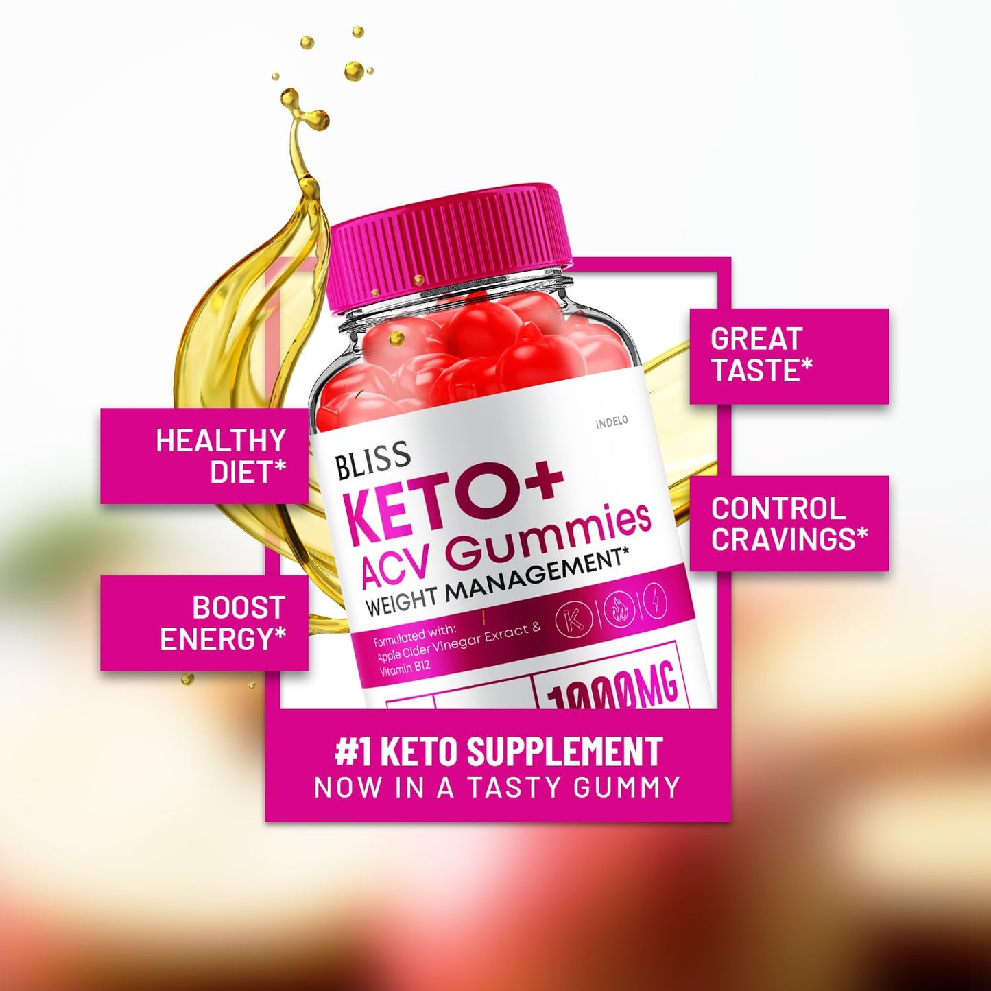 Indelo Bliss Keto ACV Gummies 300 Gummies