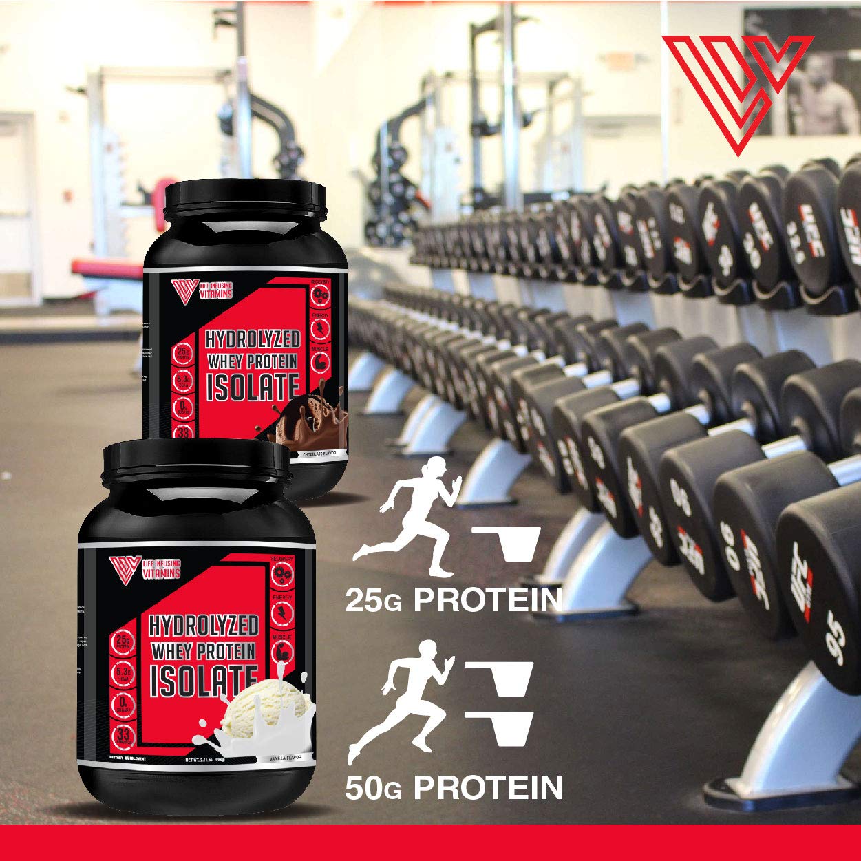 Life Infusing Vitamins (LIV) 100% Grass Fed Hydrolyzed Whey Isolate Protein Powder Vanilla, 88 Servings