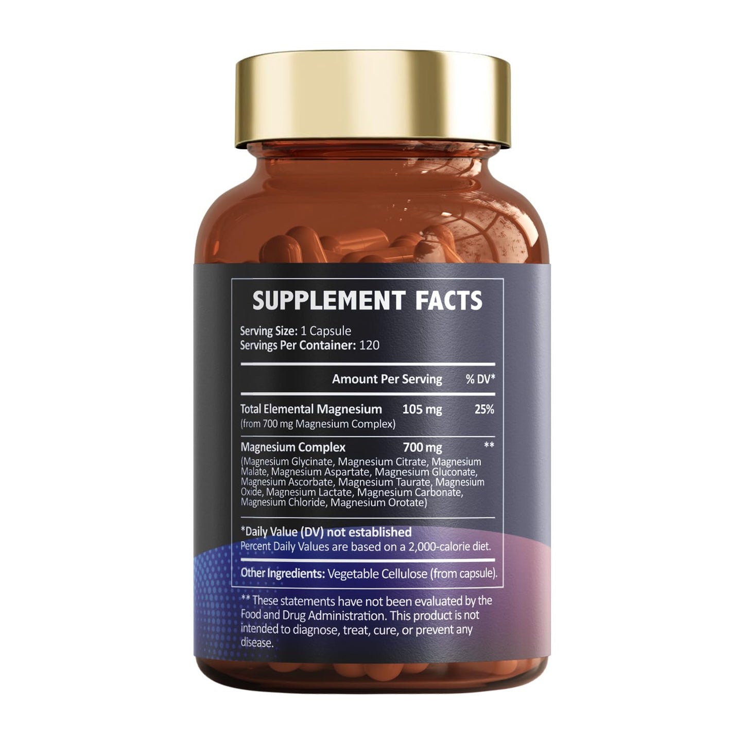Totaria Magnesium Complex 700mg 12 in 1 Magnesium Supplement, 120 Capsules