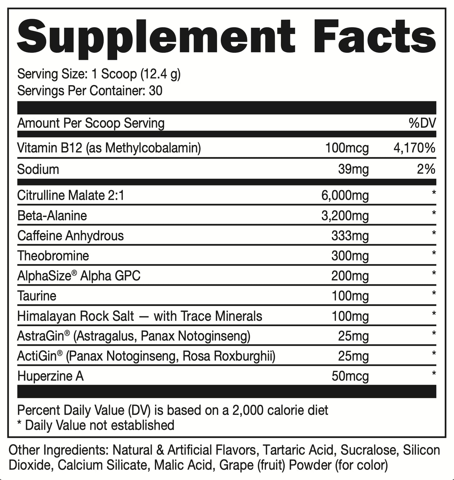 Bucked Up Woke HIGH STIM Pre Workout Powder 12.91 Ounce Grape
