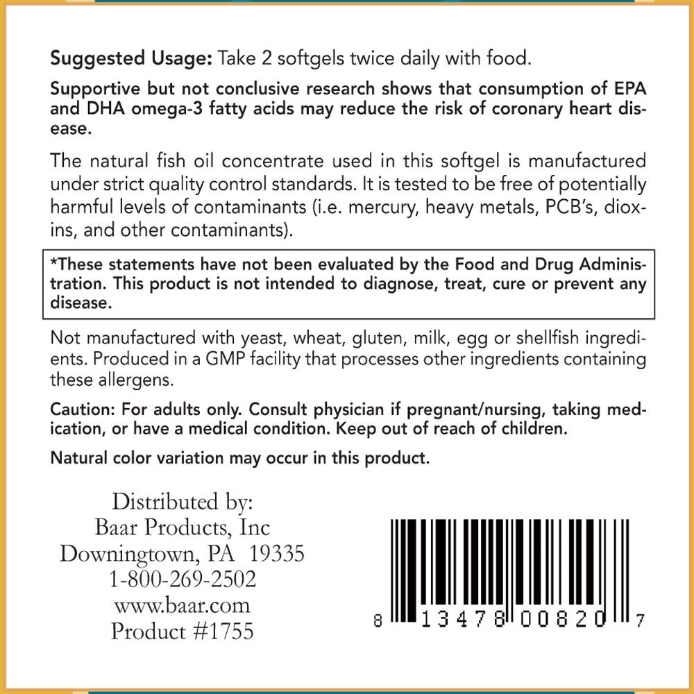 Baar Omega-3 Softgels 200