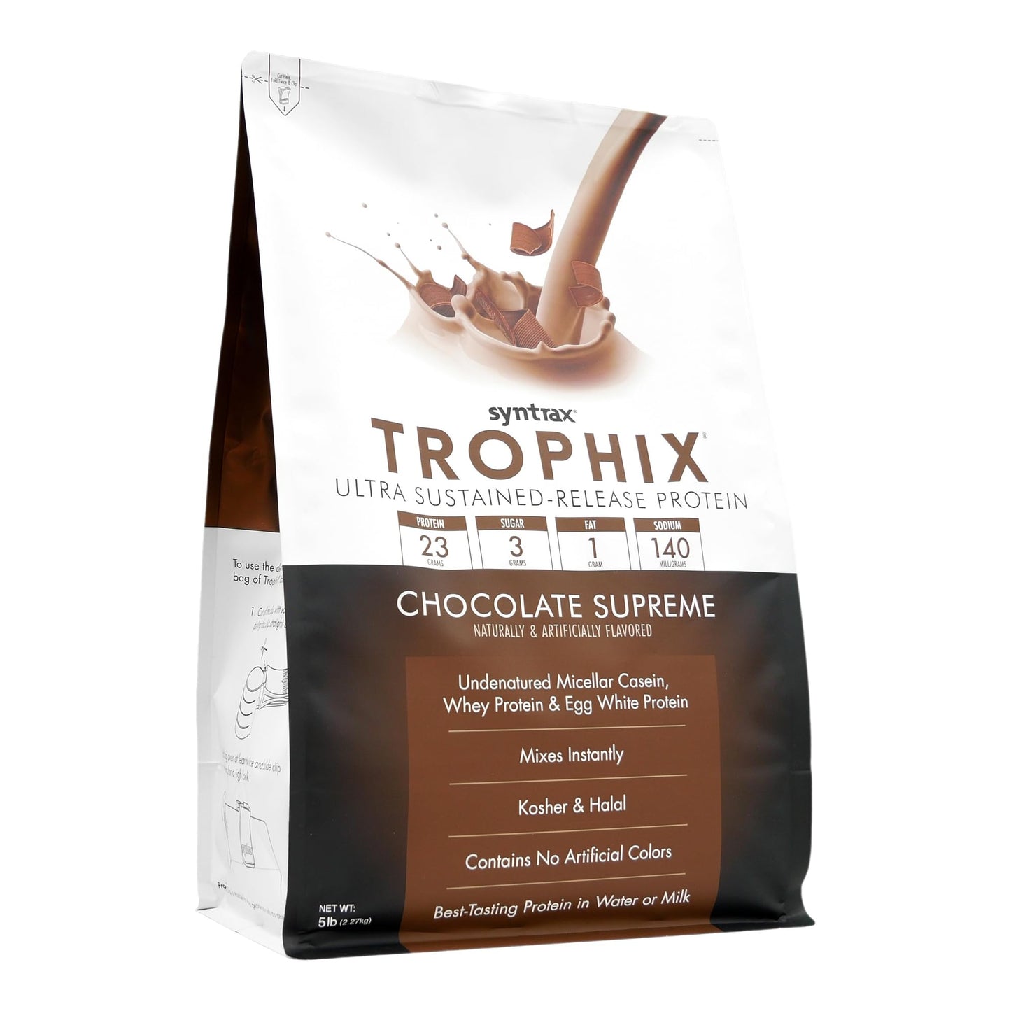 Syntrax Trophix Ultra Sustained-Release Protein Powder Blend, Chocolate Supreme, 80 Servings, 5 lb