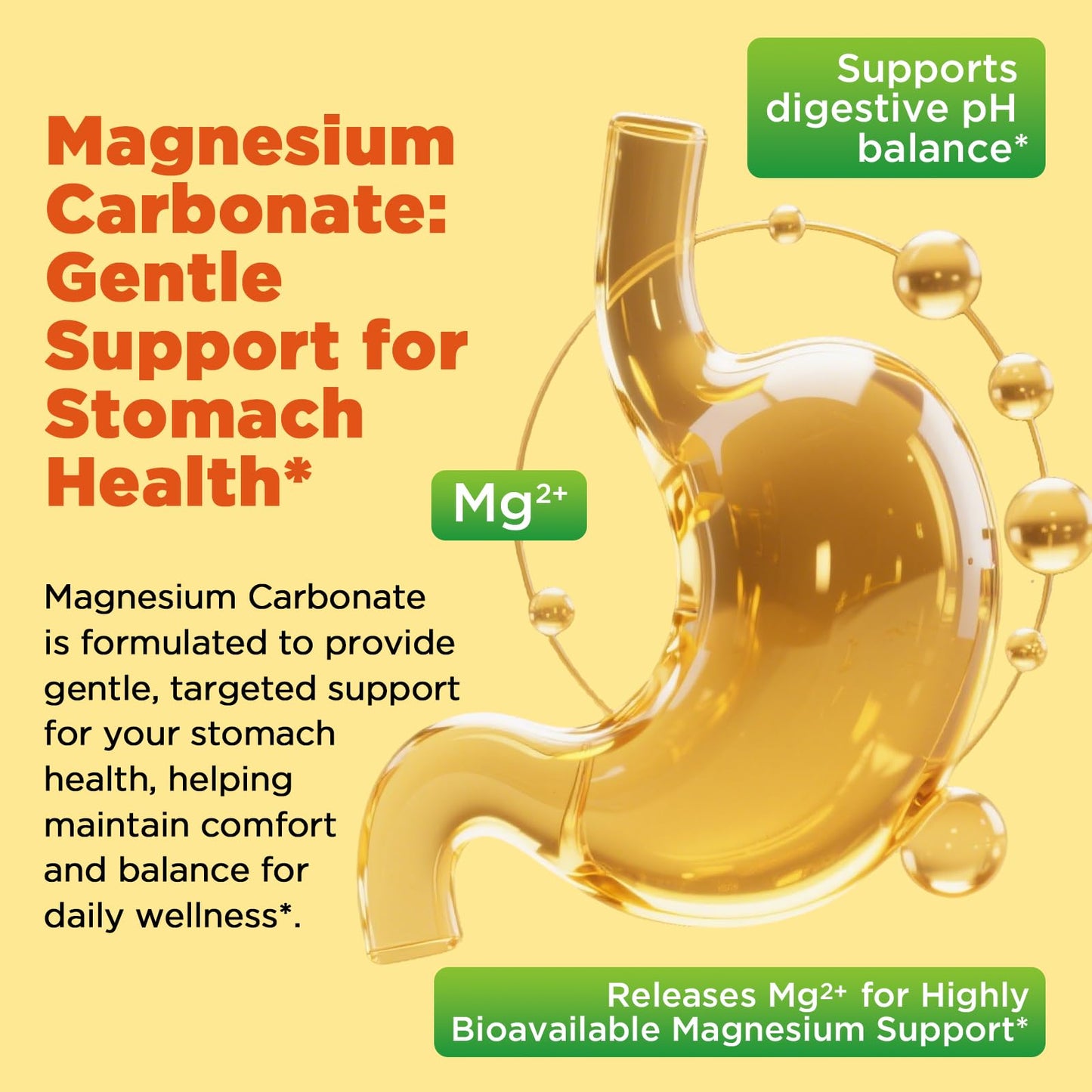 SEPT YAN Magnesium Carbonate Gummies 500mg, Magnesium Supplement with Vitamin C, D3 & B6 for Muscle, Bone, Digestive & Immune Support, Orange Flavor, Sugar Free, Vegan, 60 Gummies